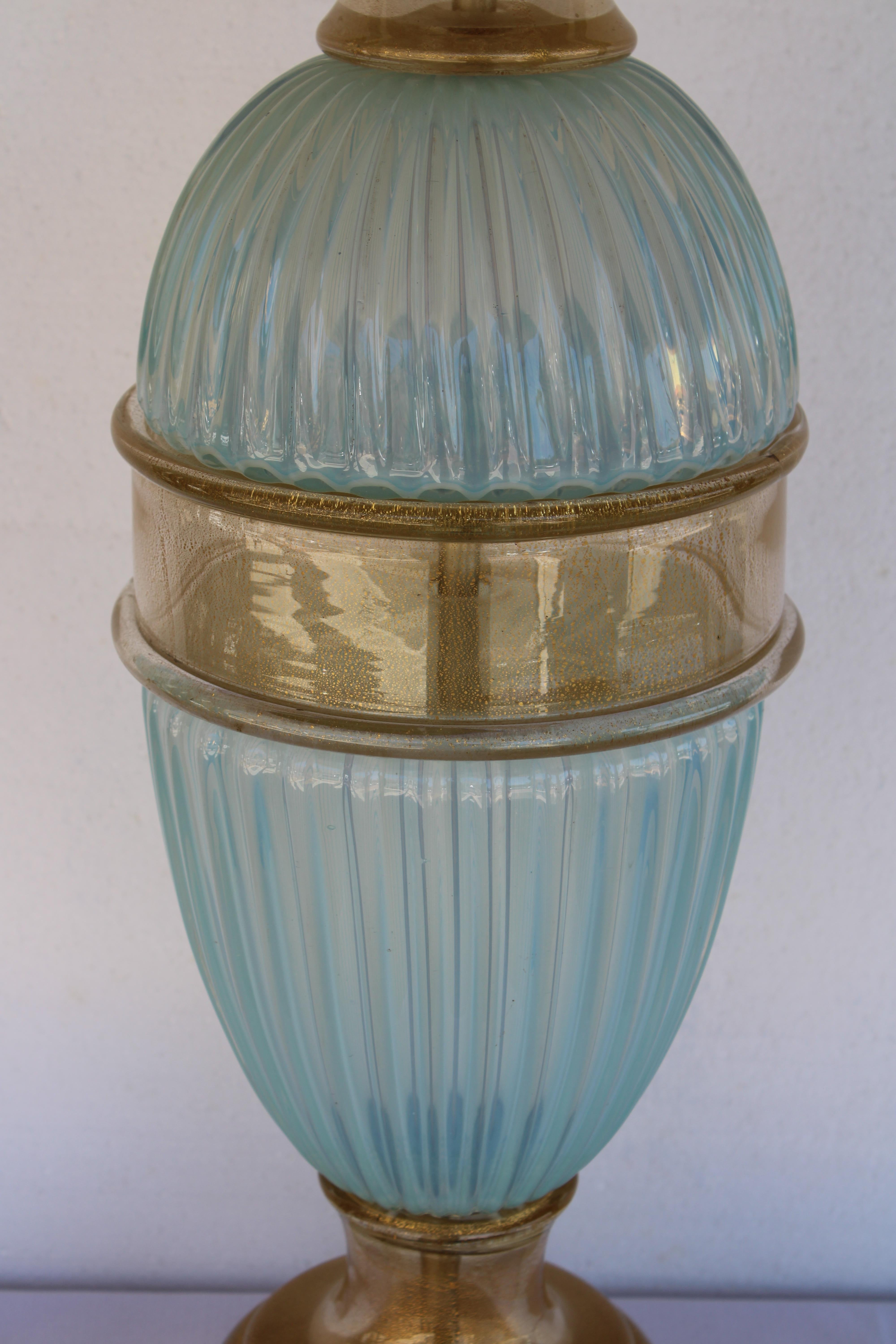 Lámpara de Murano de The MARBRO Lamp Company, Los Ángeles, CA. Latón en venta
