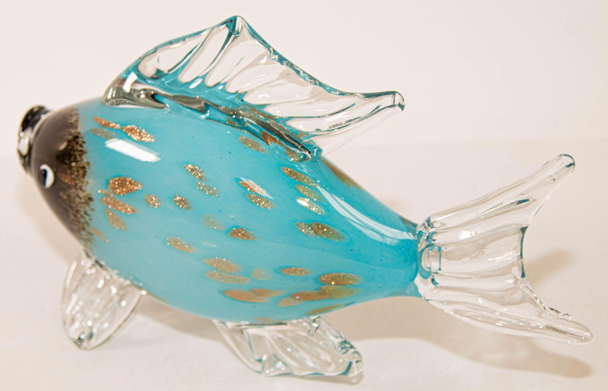 Murano Large Art Glass Fish Sculpture 2