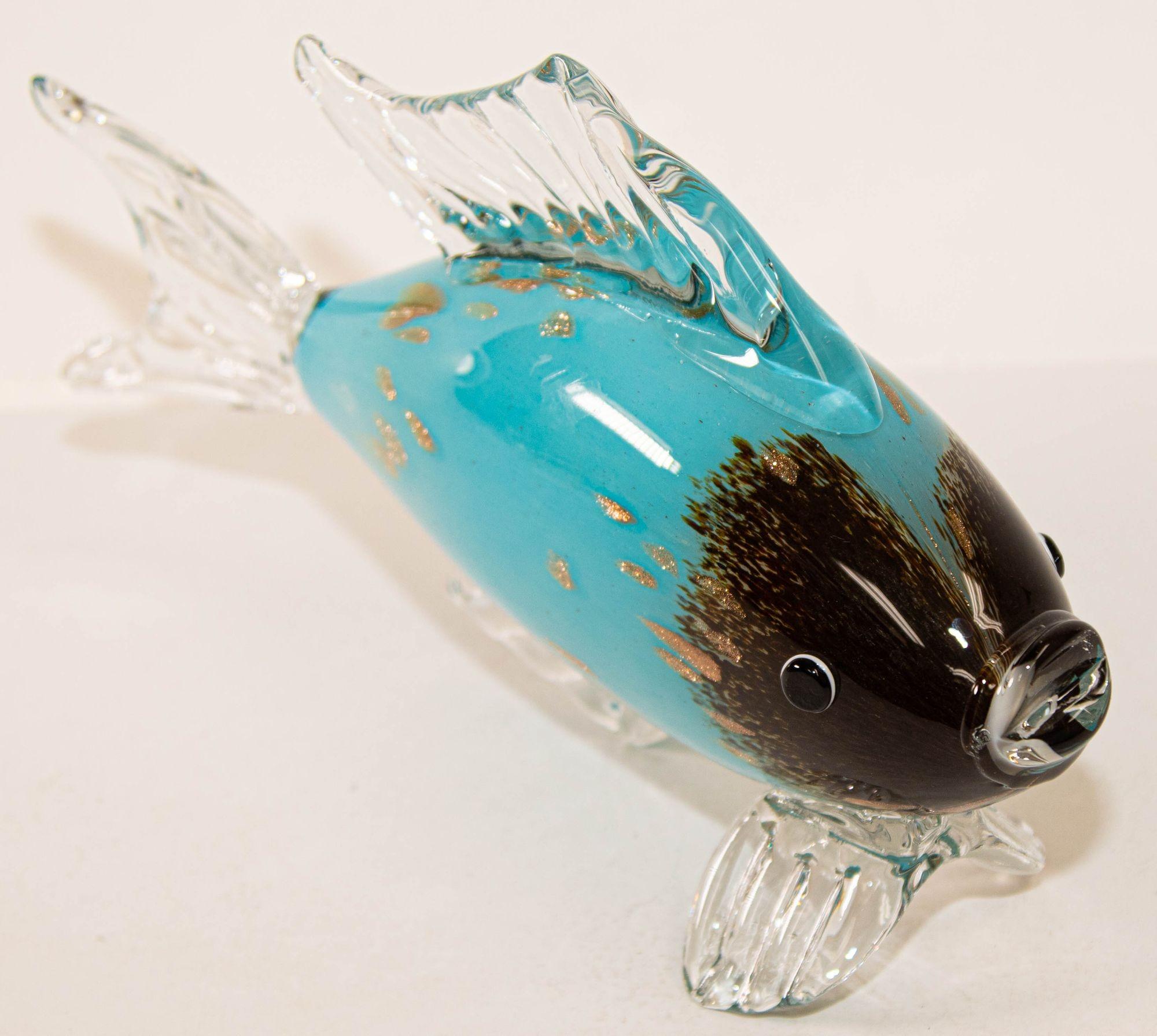Murano Large Art Glass Fish Sculpture 5