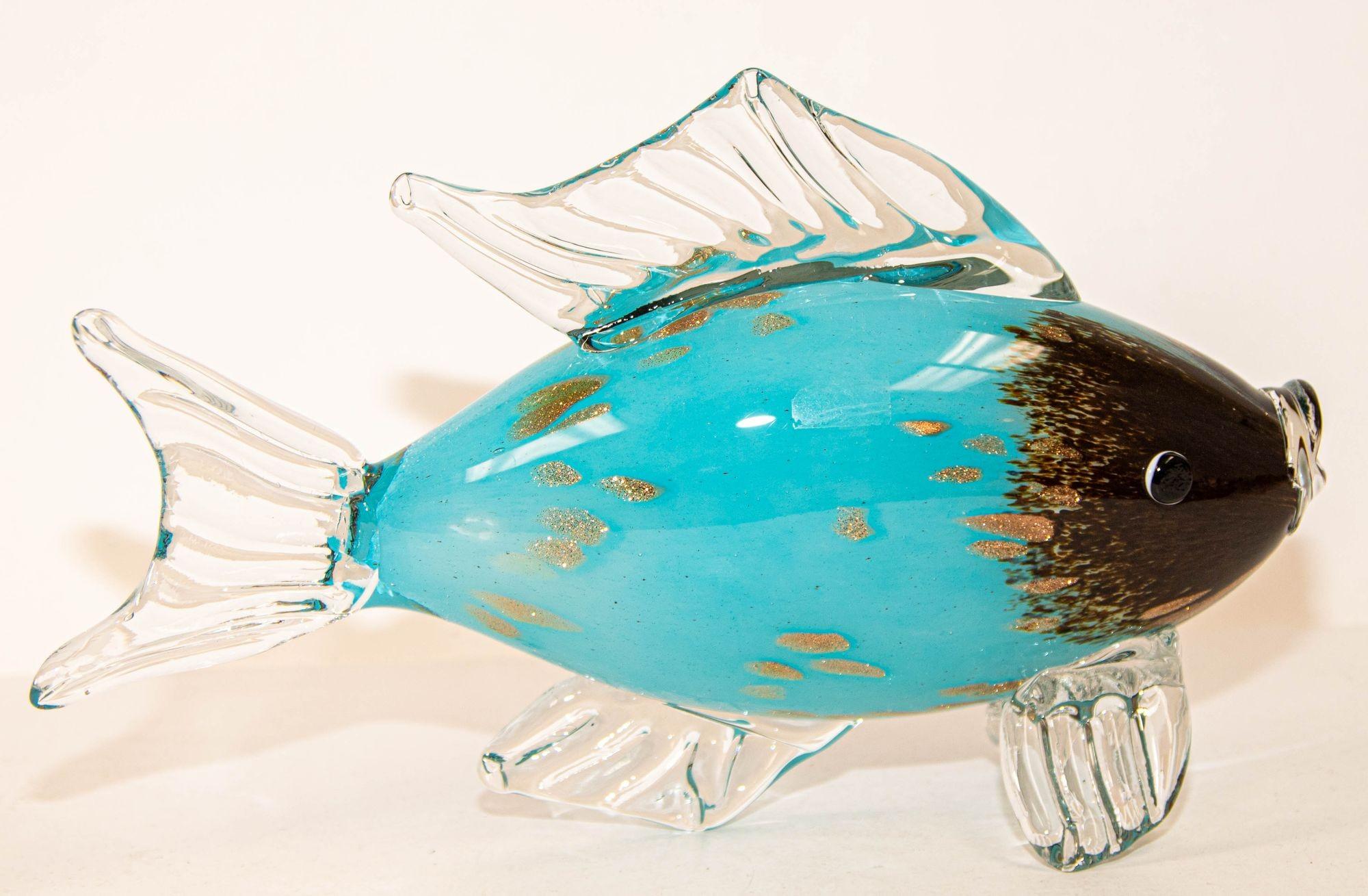 Murano Large Art Glass Fish Sculpture 6