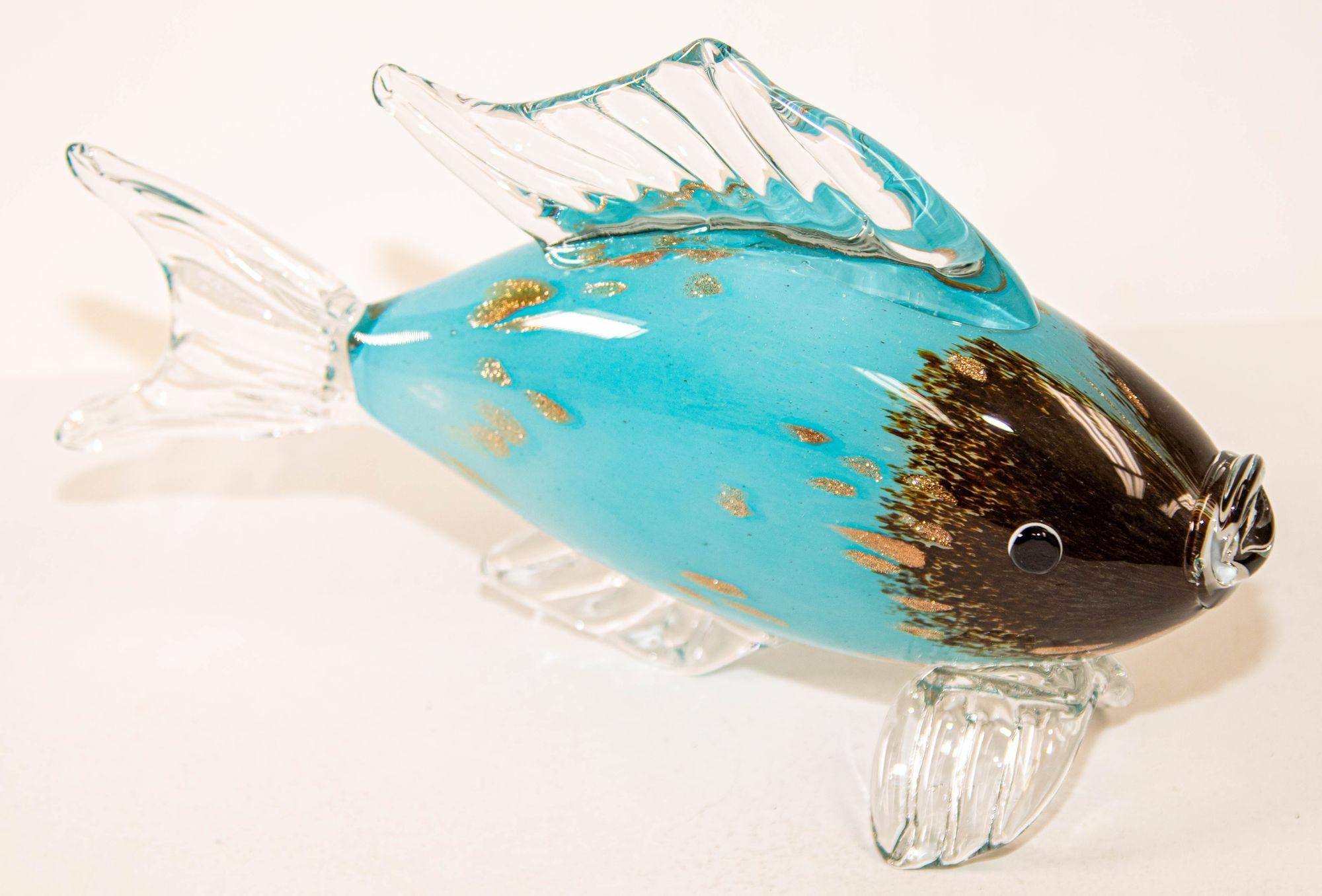 large glass fish sculpture