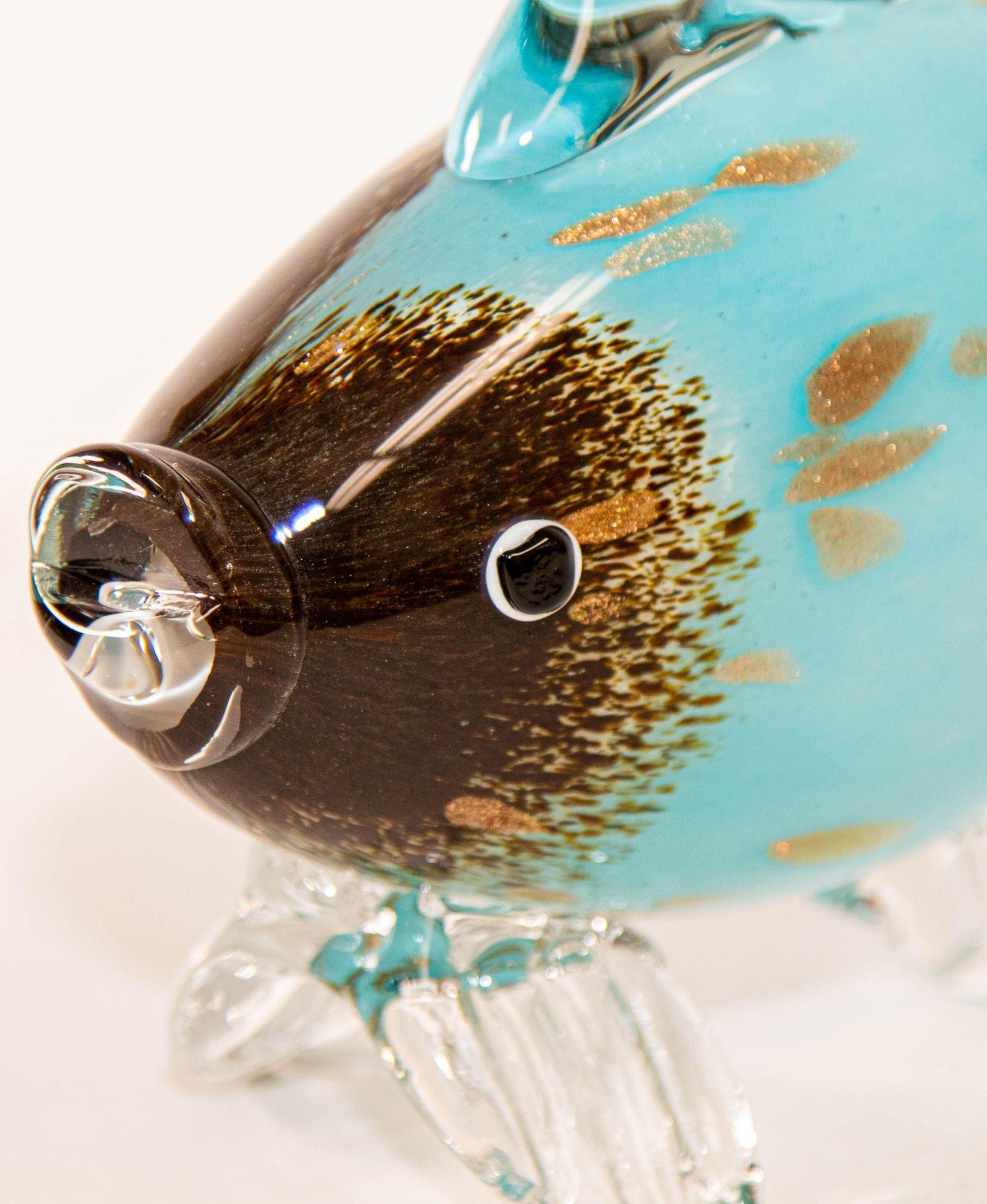 large hand blown glass fish