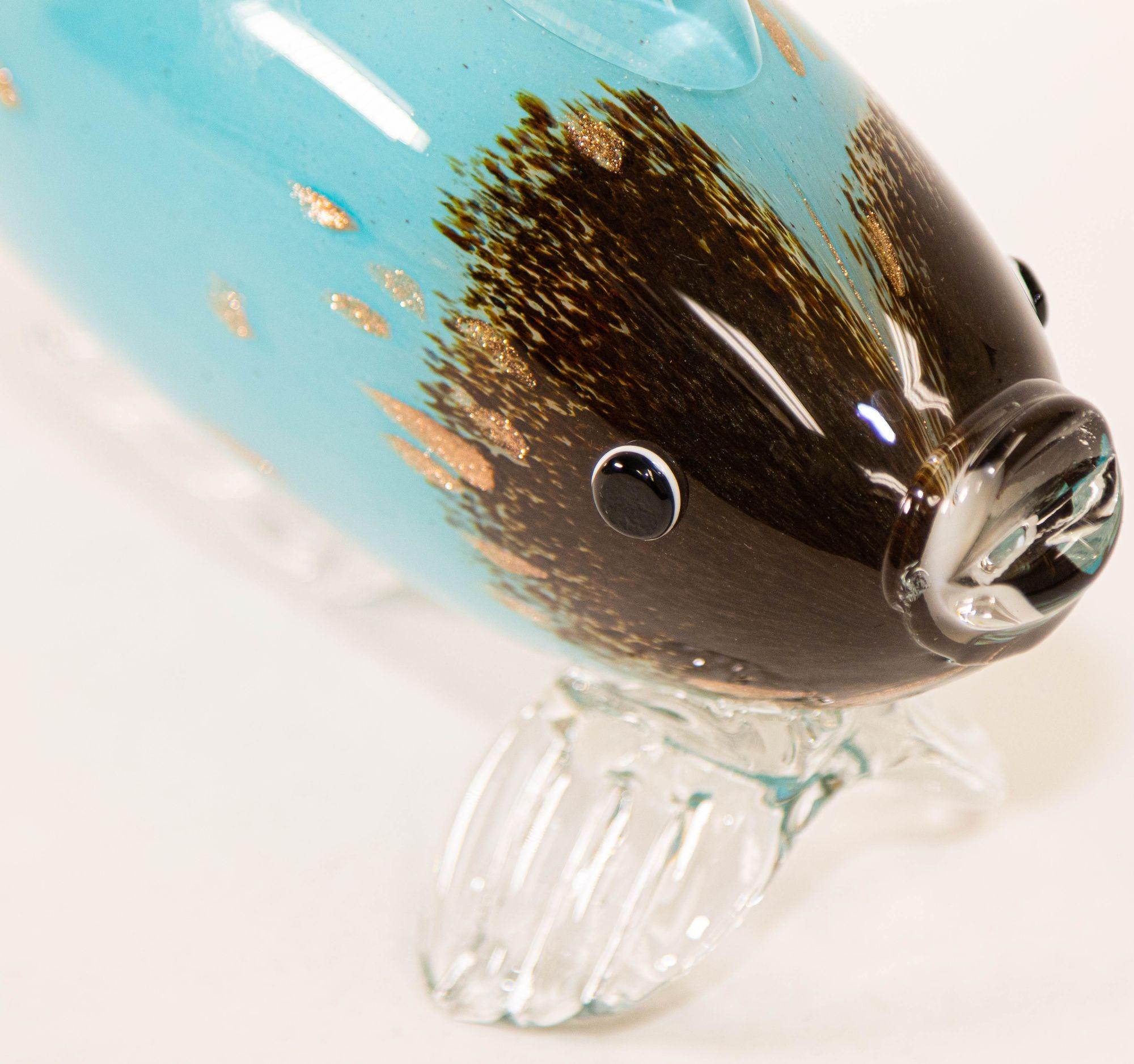 Mid-Century Modern Murano Large Art Glass Fish Sculpture