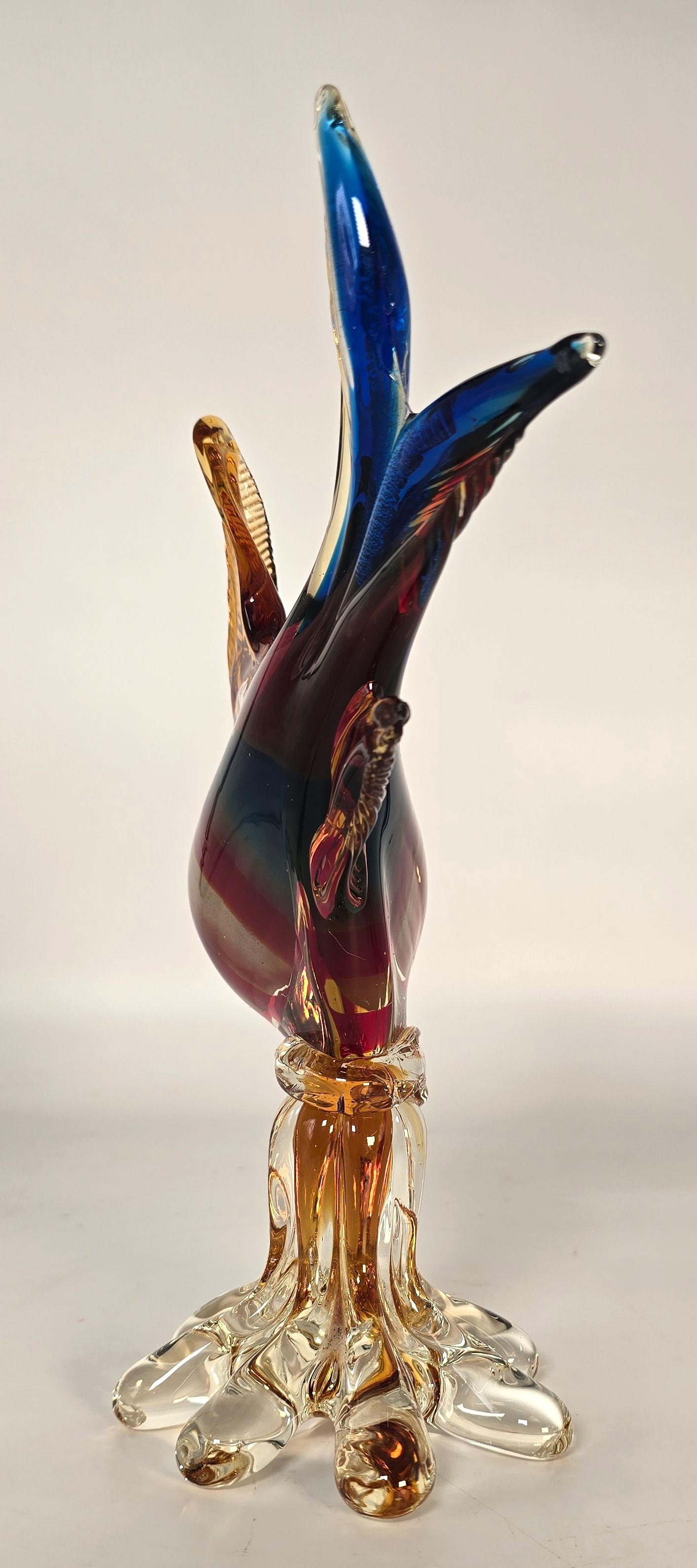 Murano großer Glasfisch mit Millefiori-Glasaugen um 1950 (20. Jahrhundert) im Angebot