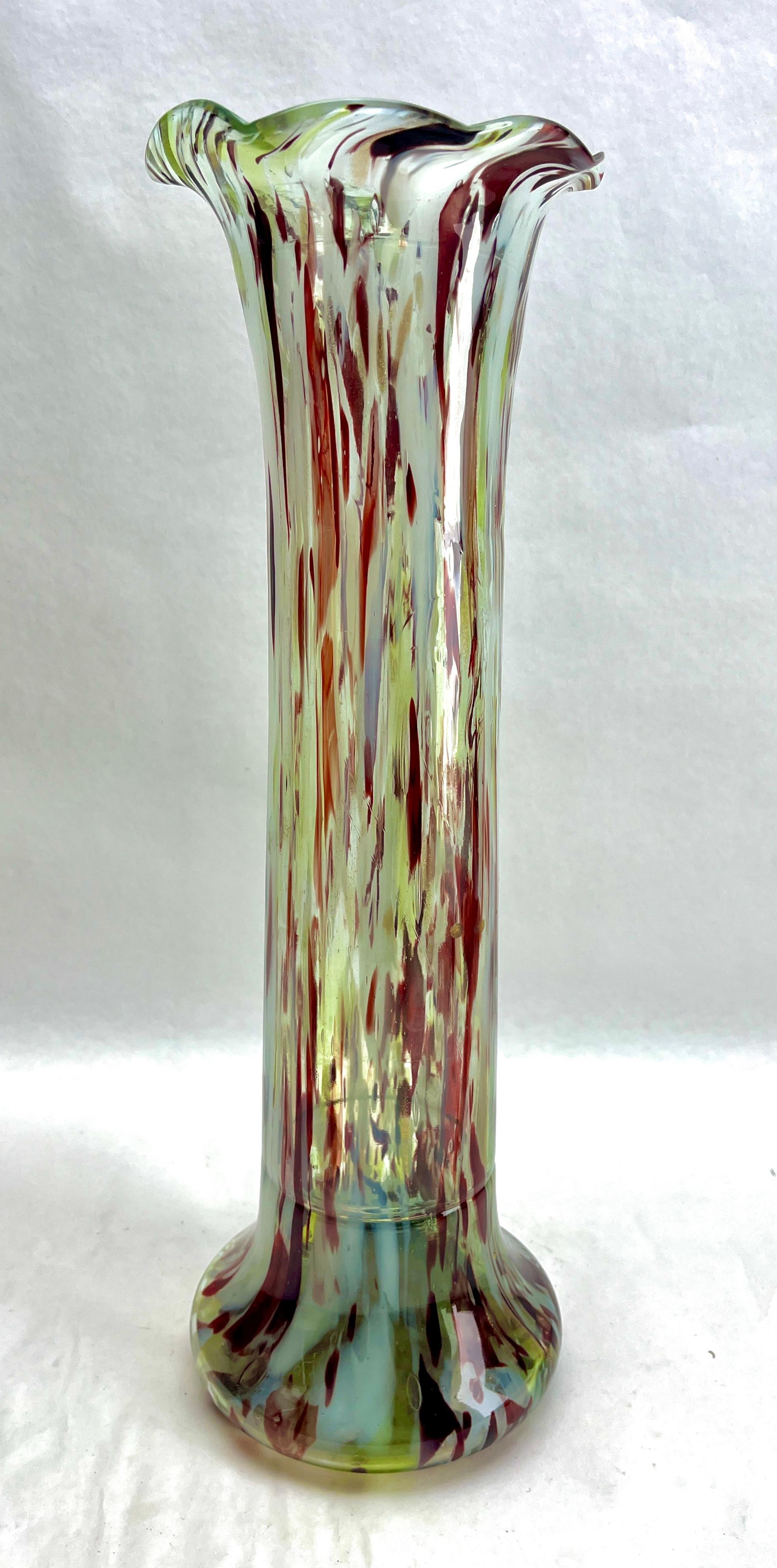 Beautiful Murano Large Vase Multicoloured and with Gold Inclusions

The piece is in excellent condition and a real beauty!
Please look at our storefront page to browse our entire collection.
  