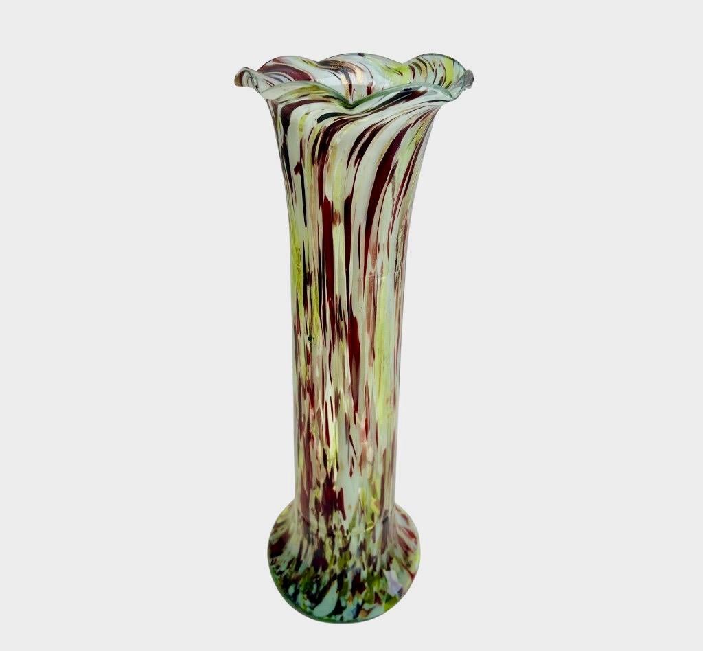  Murano Large Vase Multicoloured and with Gold Inclusions For Sale 1