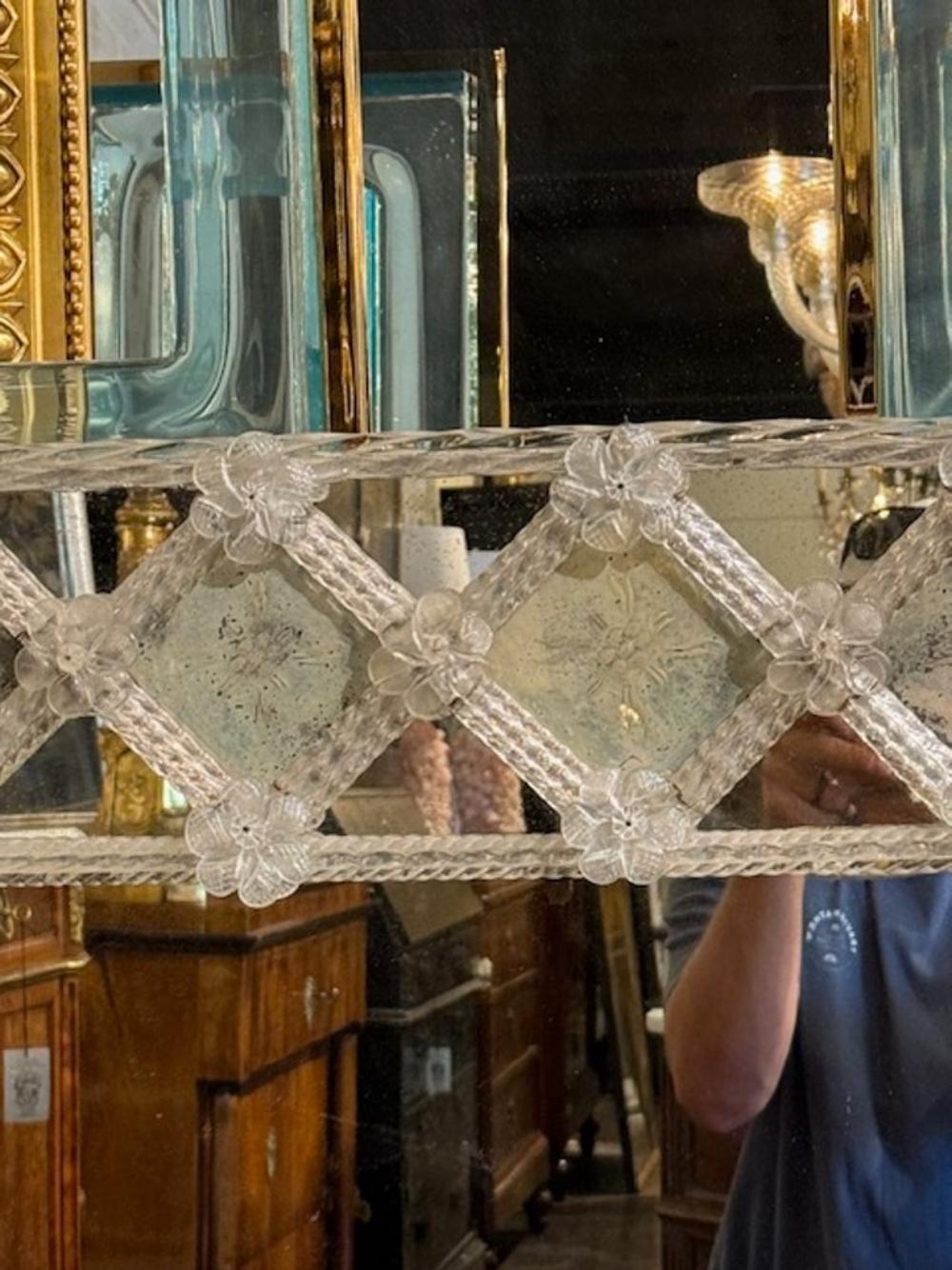 Murano Lattice Mirror For Sale 1