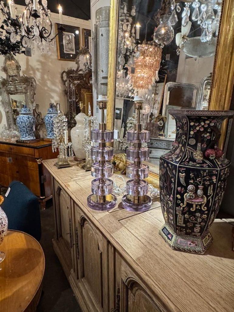 Lámparas de lavanda de Murano en venta 1