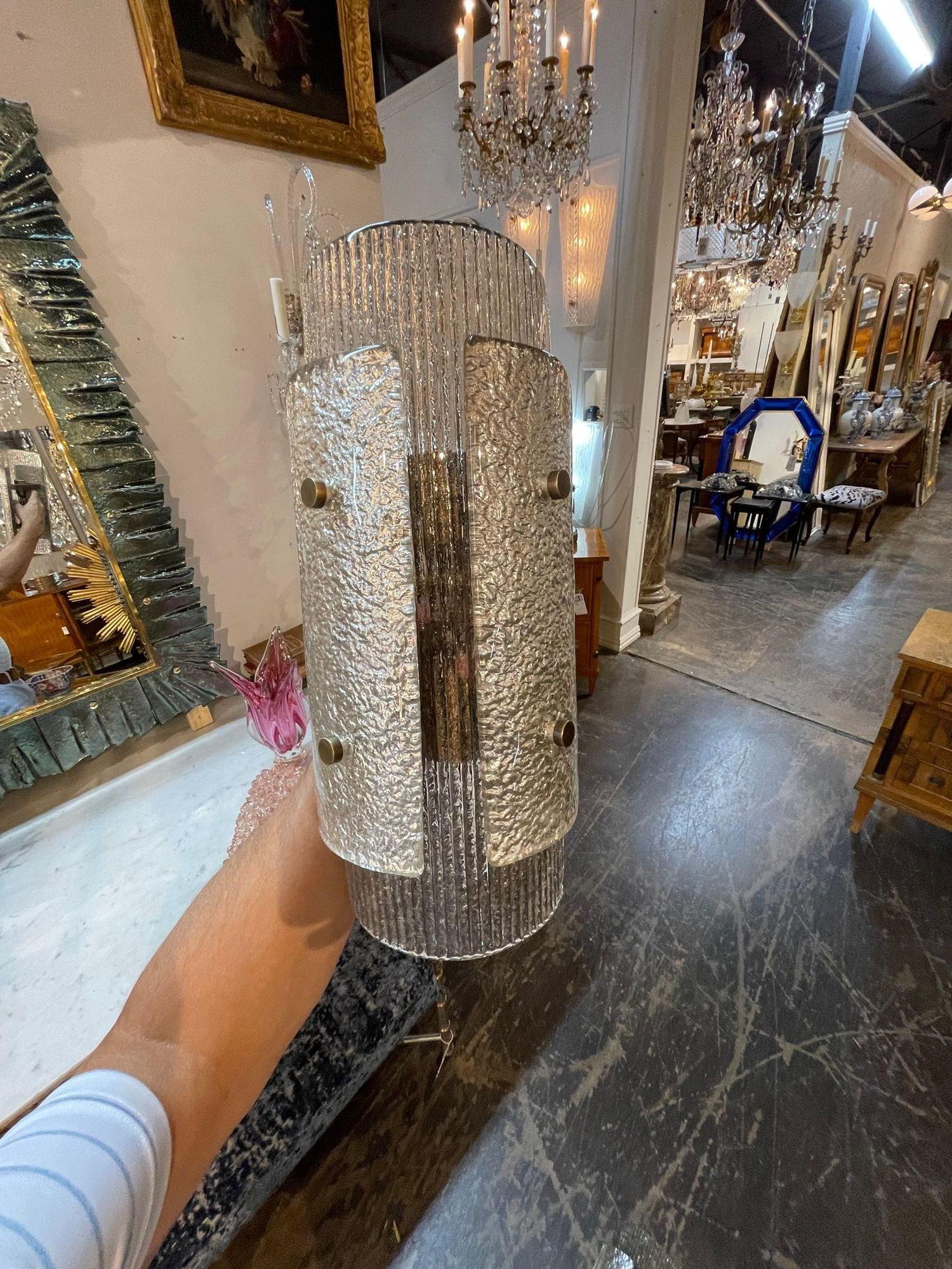 Murano Layered Sconces In Good Condition For Sale In Dallas, TX