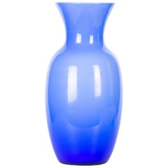 Murano Light Blue Vase, Italy, 1970s