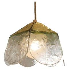Murano Light, Mazzega, Petal Pendant Glass, 1960, by Carlo Nason