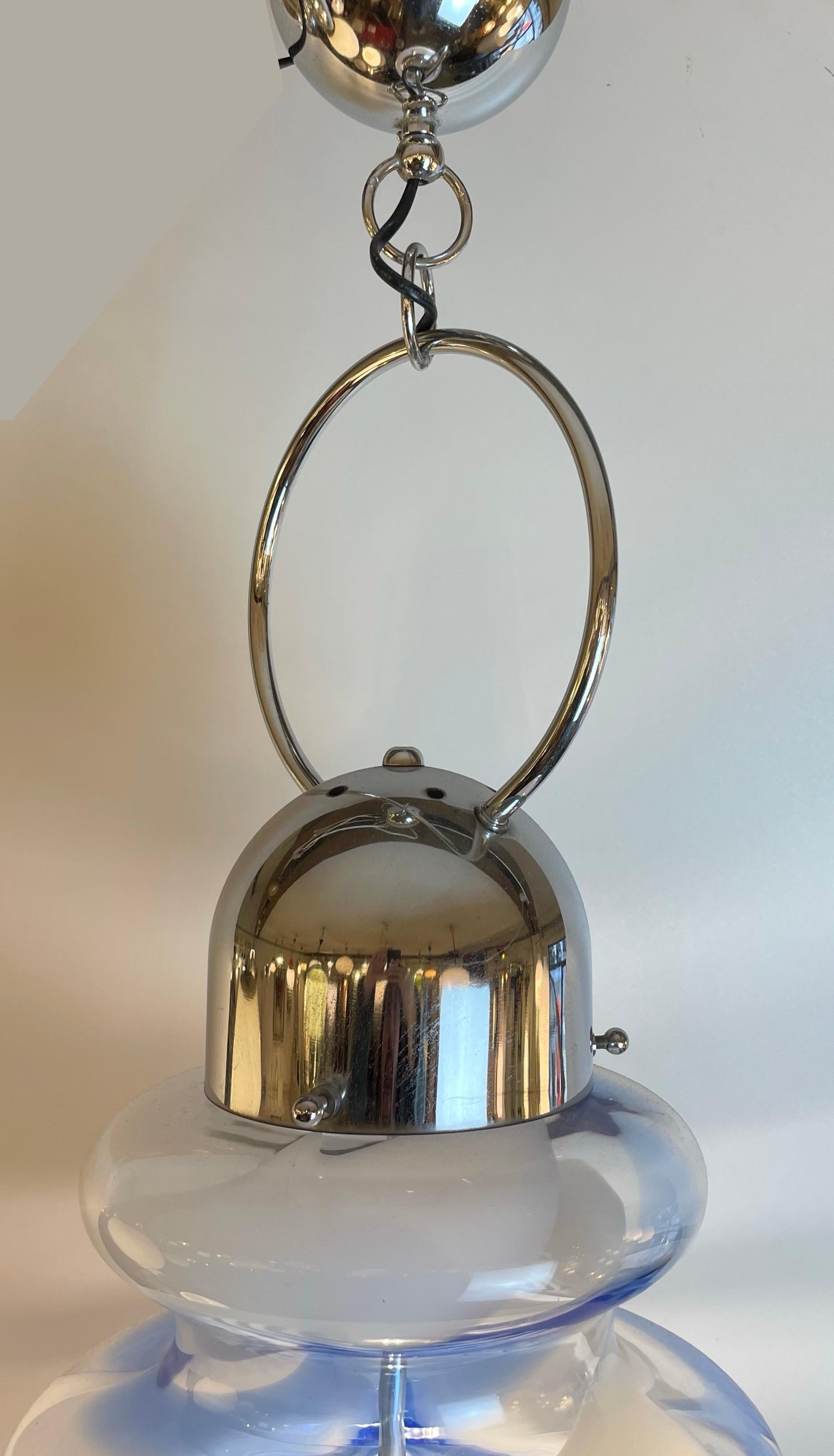 Mid-Century Modern Lampe de suspension Lollipop de Murano, 1970