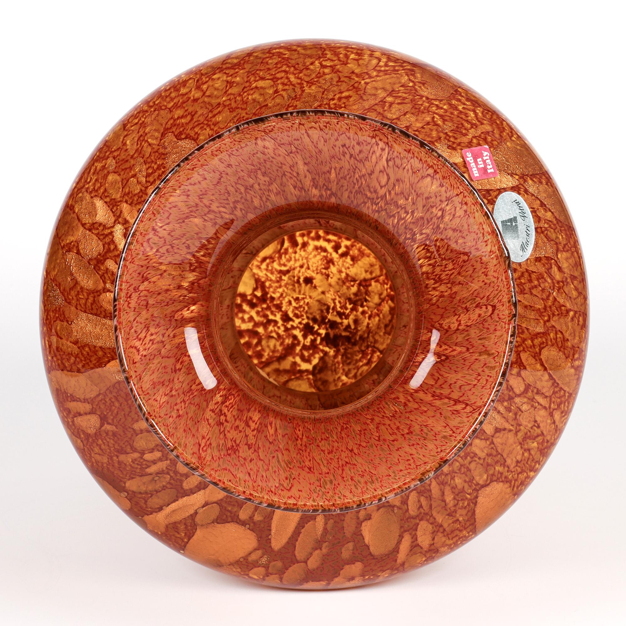 Murano Maestri Vetrai Exceptional Hand-Blown Art Glass Vase For Sale 4
