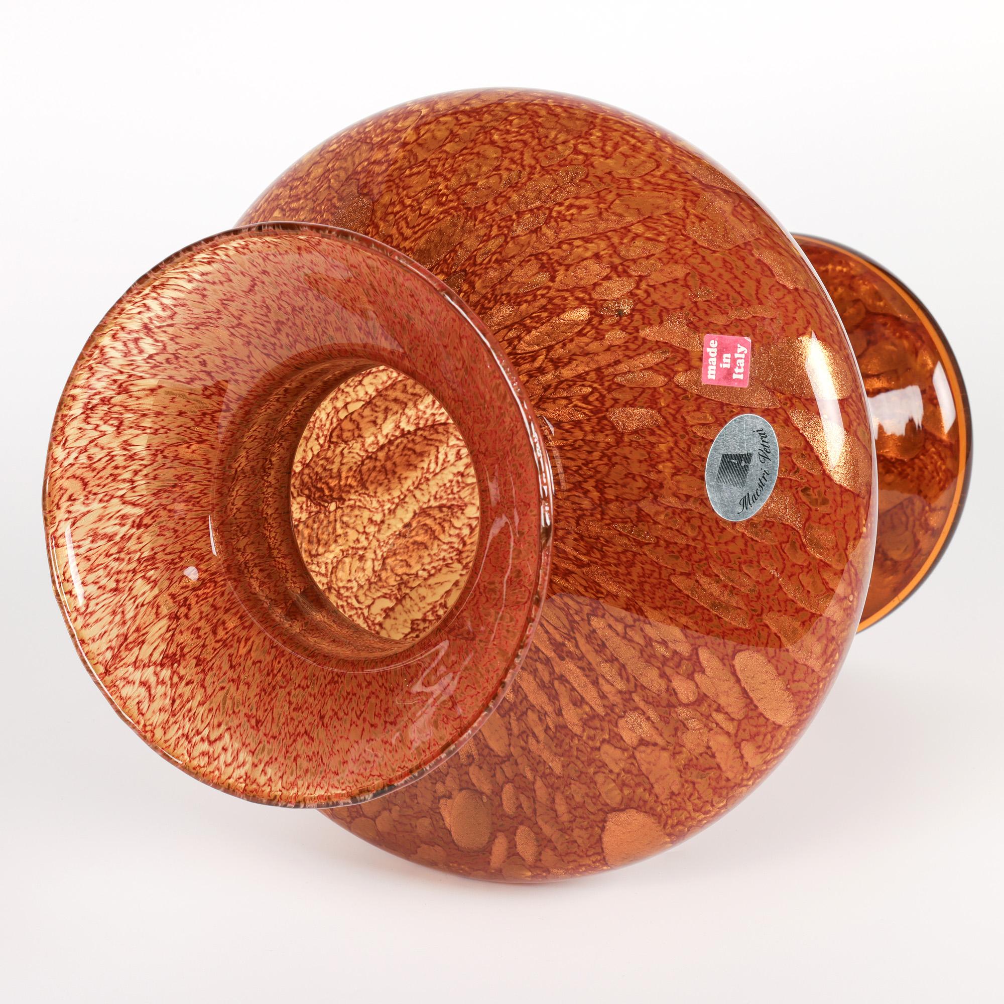 Murano Maestri Vetrai Exceptional Hand-Blown Art Glass Vase For Sale 5