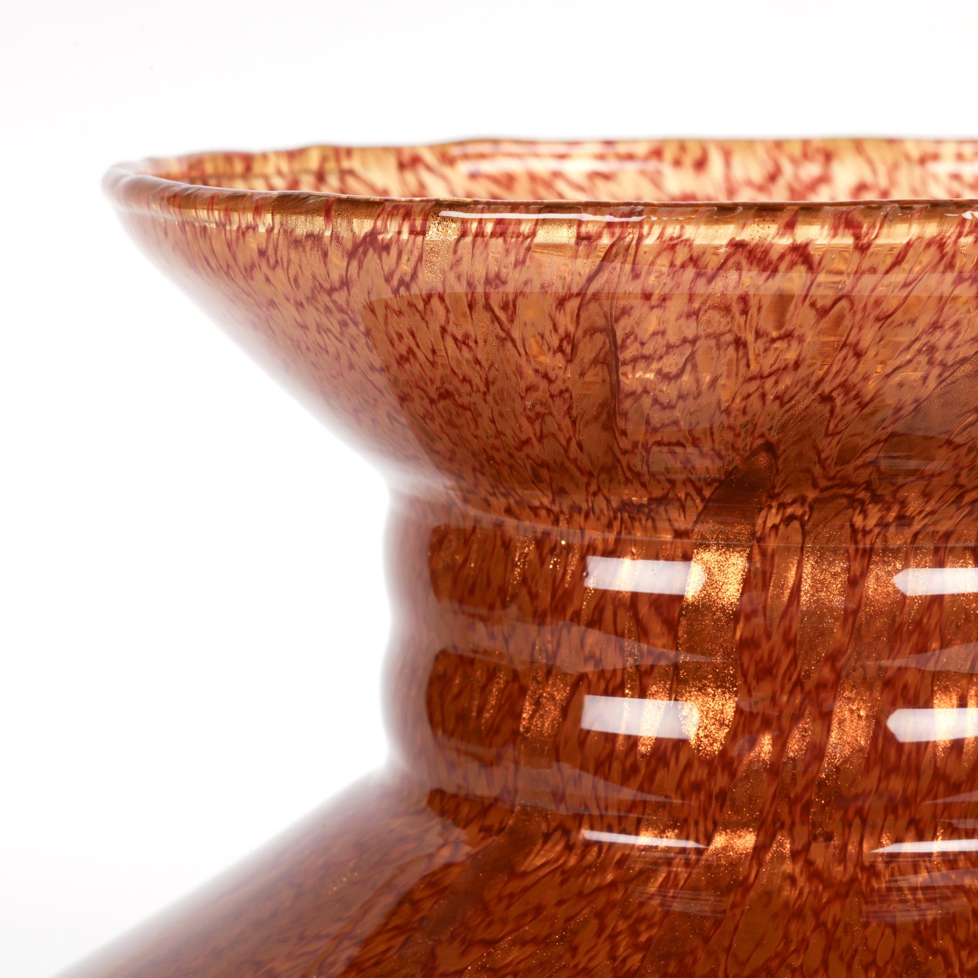 Hand-Crafted Murano Maestri Vetrai Exceptional Hand-Blown Art Glass Vase For Sale