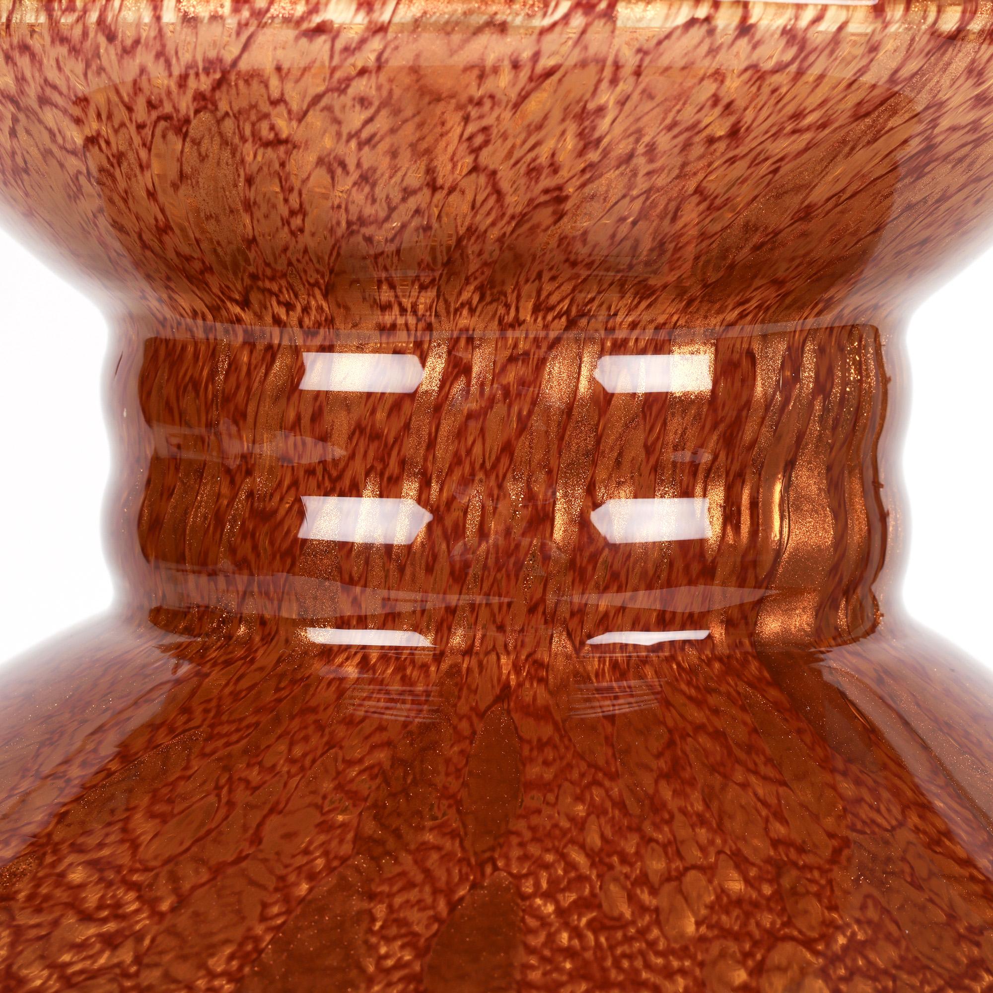 Blown Glass Murano Maestri Vetrai Exceptional Hand-Blown Art Glass Vase For Sale