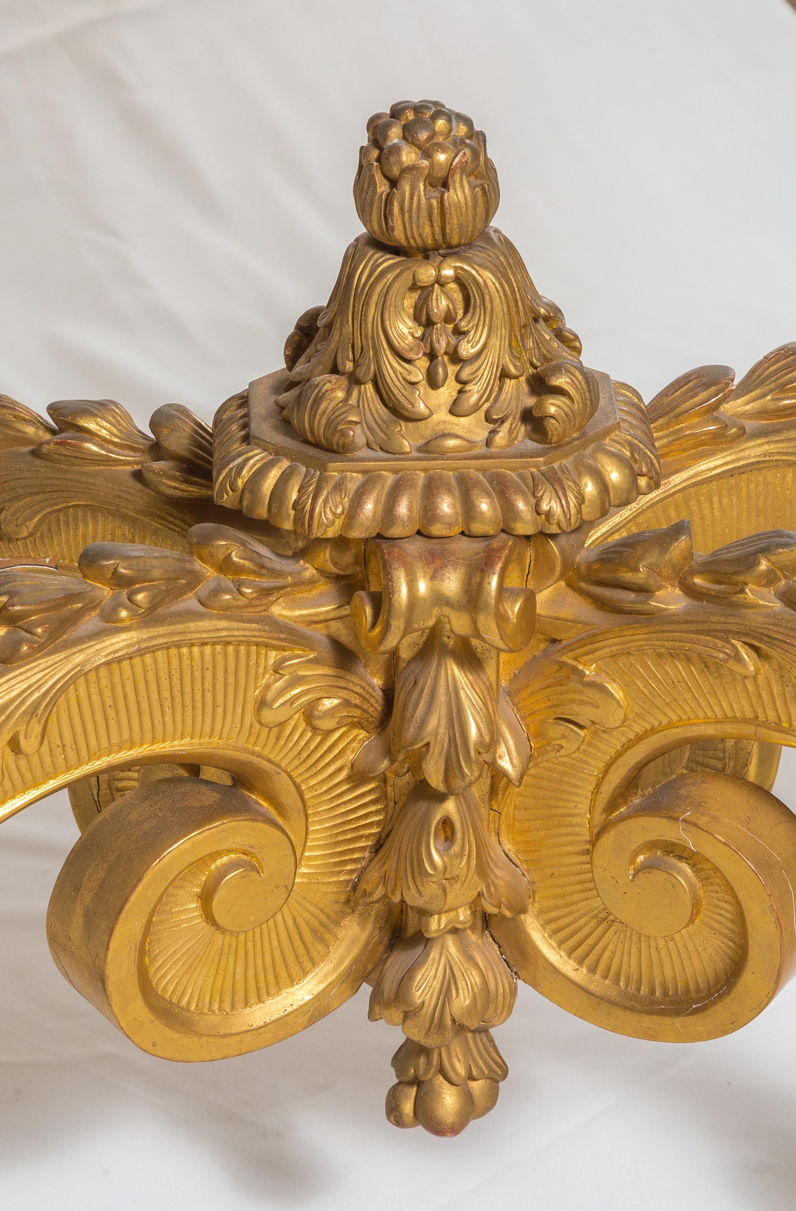 Louis XV style marble-top giltwood console, in great conditions.