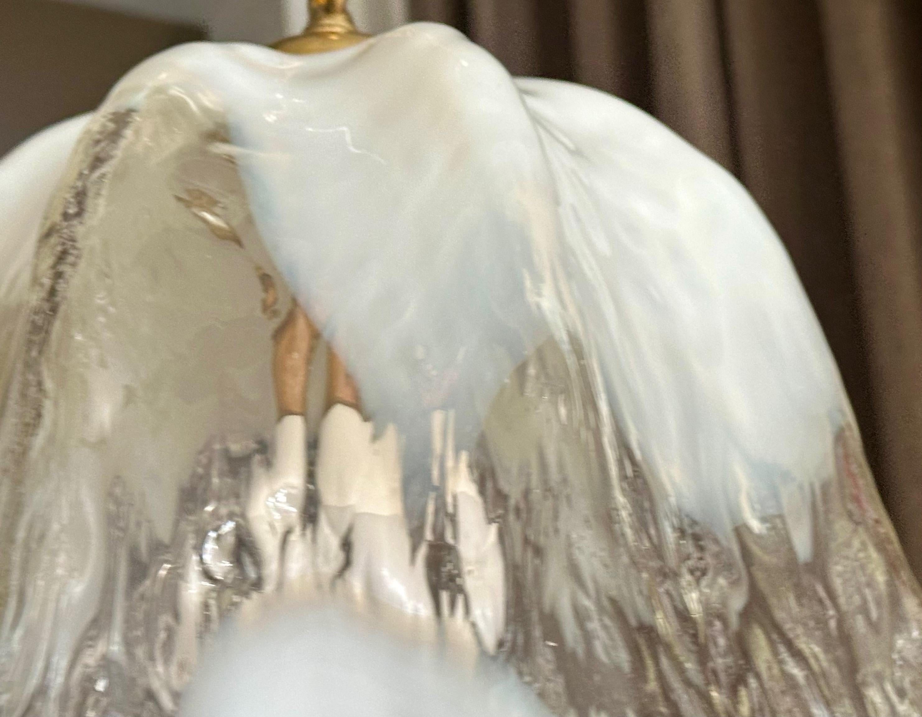 Murano Mazzega Glass Tulip Shaped Chandelier or Pendant For Sale 6