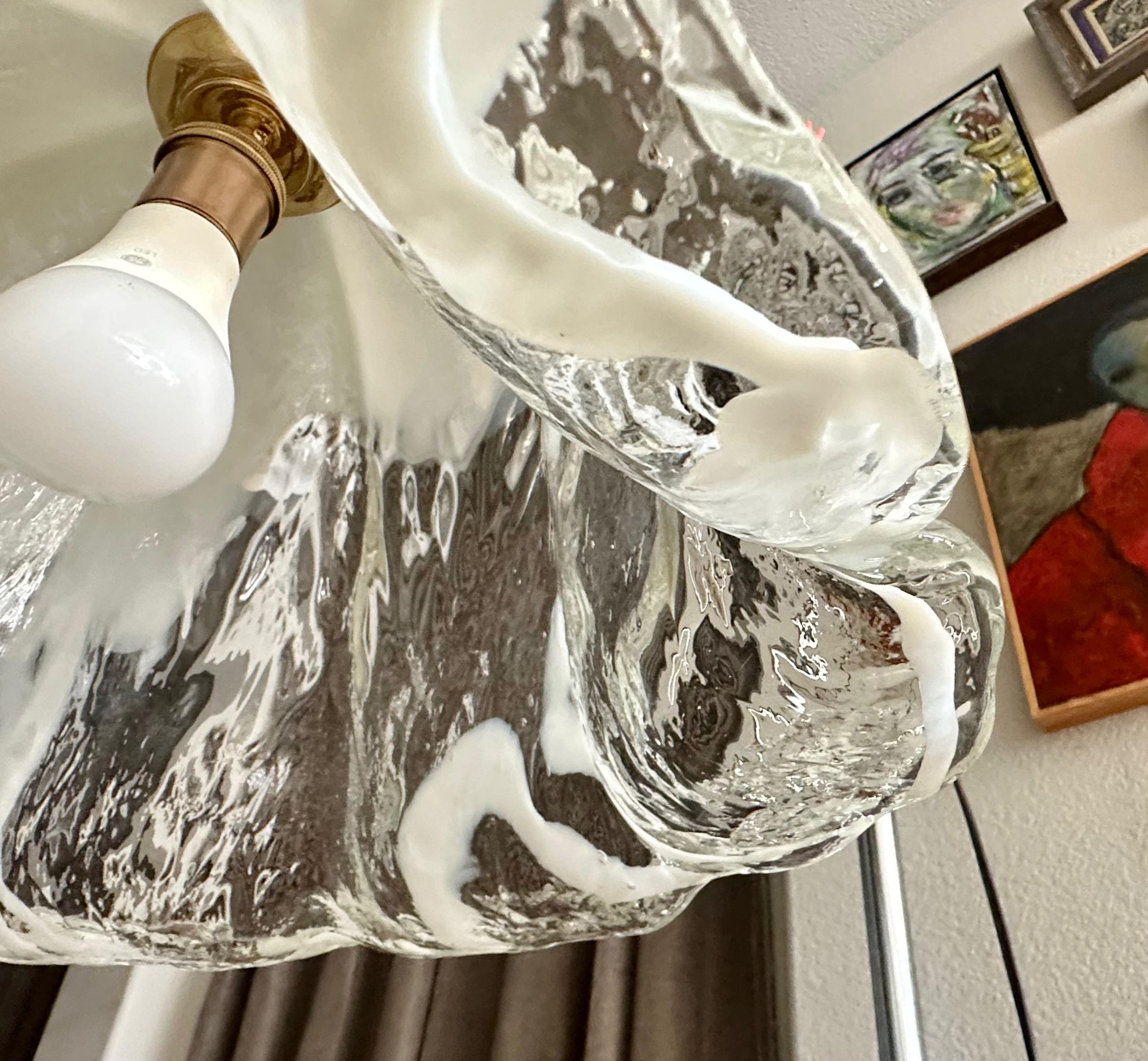 Murano Mazzega Glass Tulip Shaped Chandelier or Pendant For Sale 7