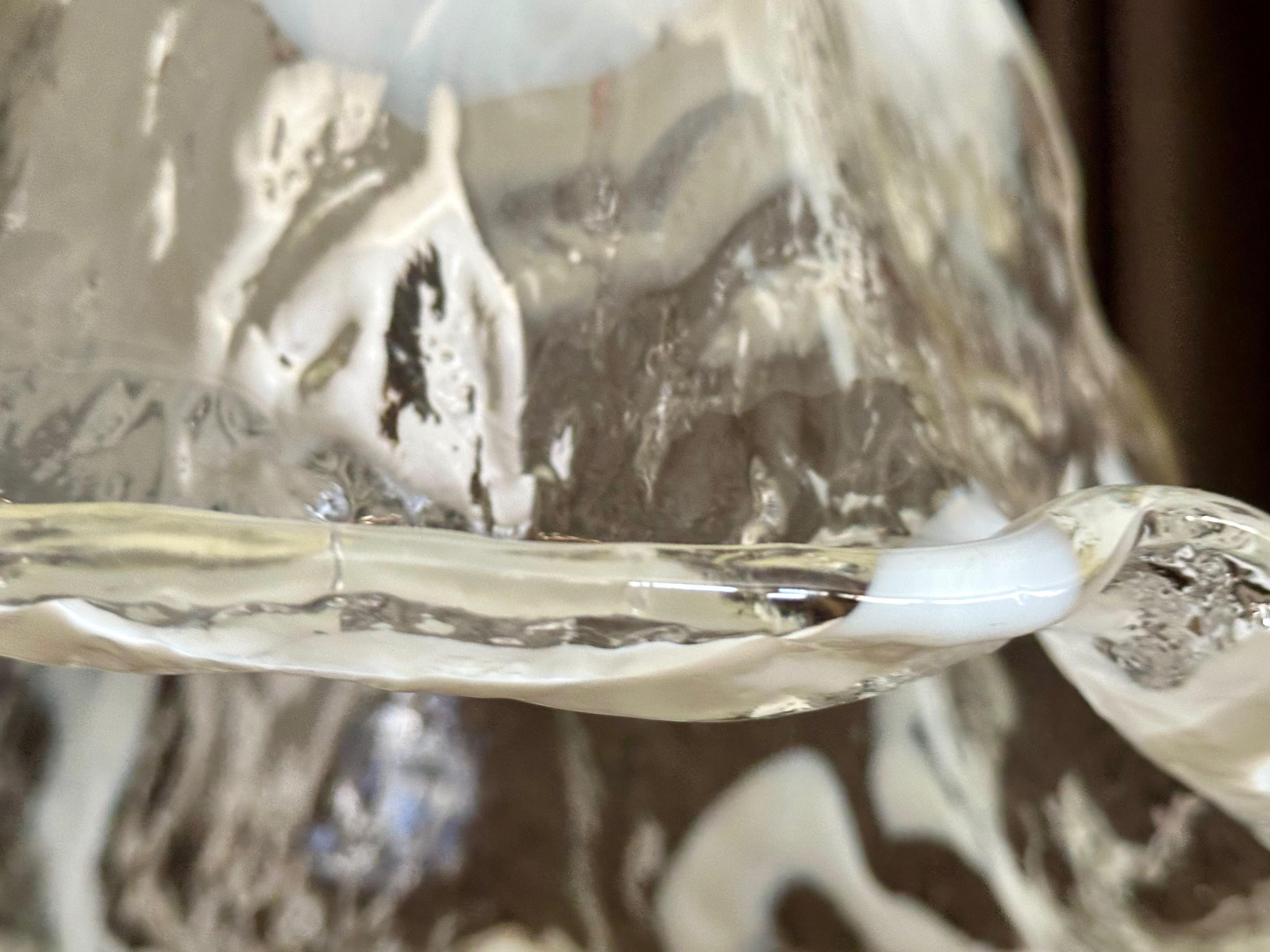 Murano Mazzega Glass Tulip Shaped Chandelier or Pendant For Sale 8