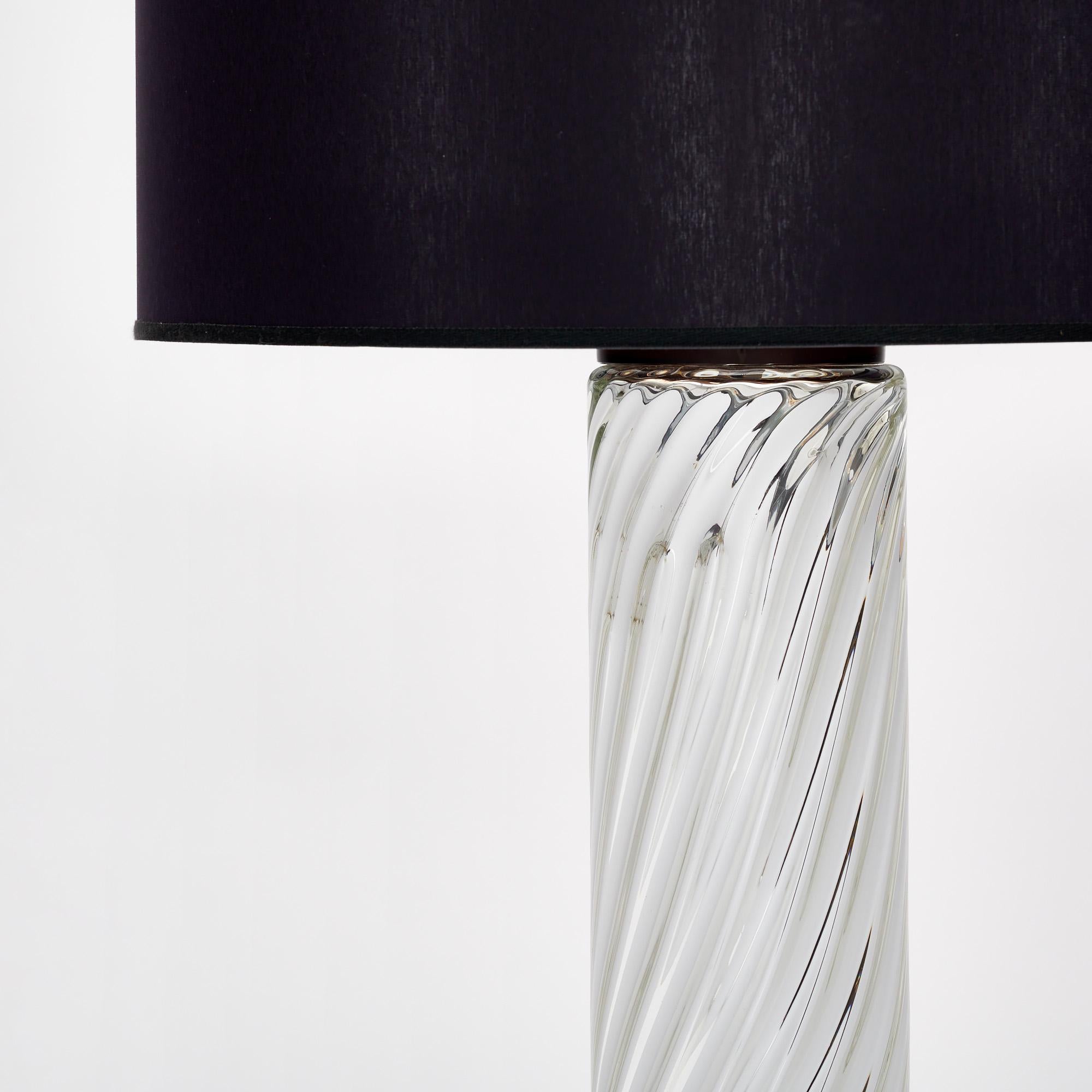 Mid-Century Modern Murano Mercury Glass Spiral Lamps For Sale