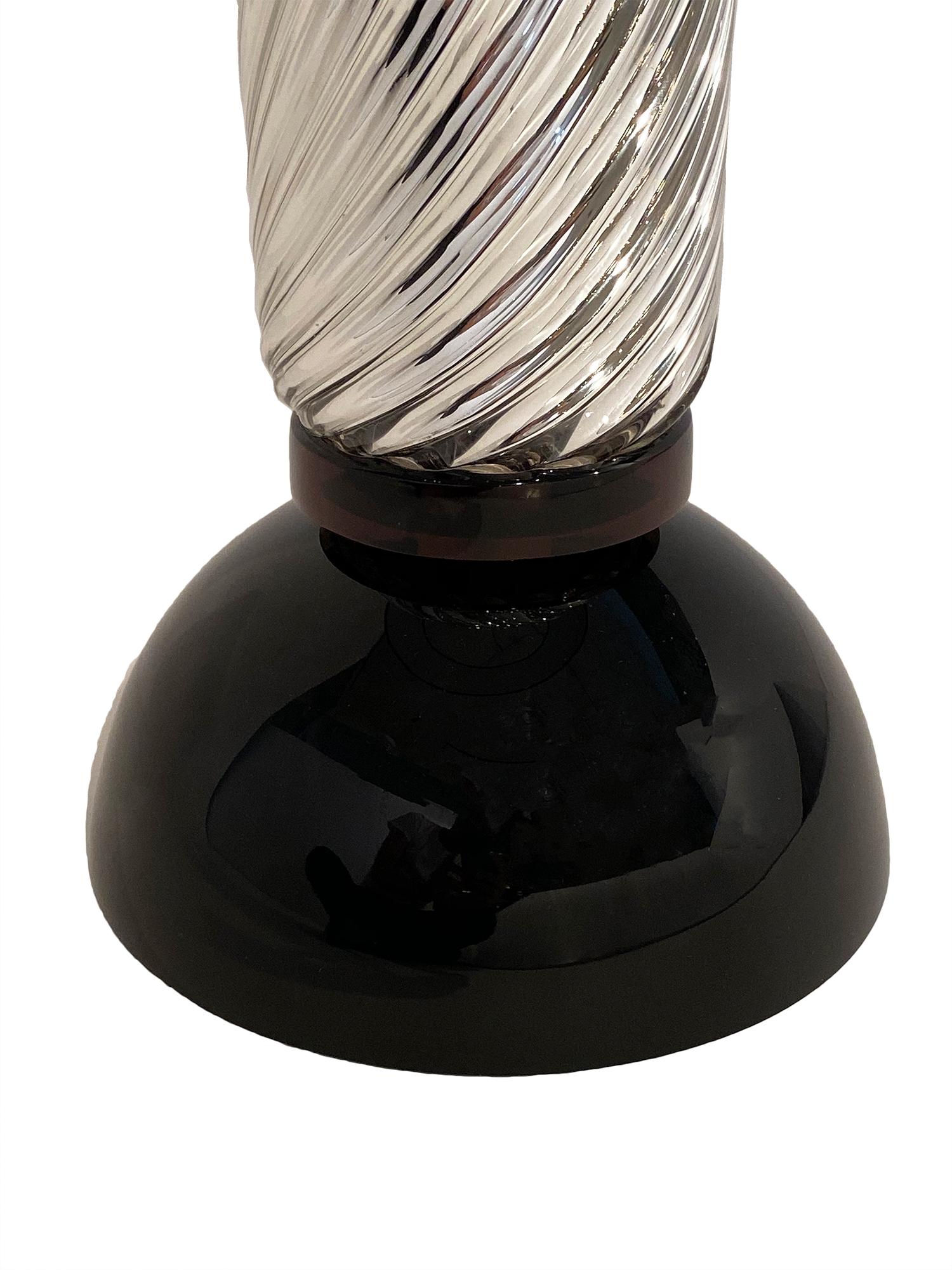 XXI secolo e contemporaneo Lampade a spirale in vetro di Murano Mercury in vendita