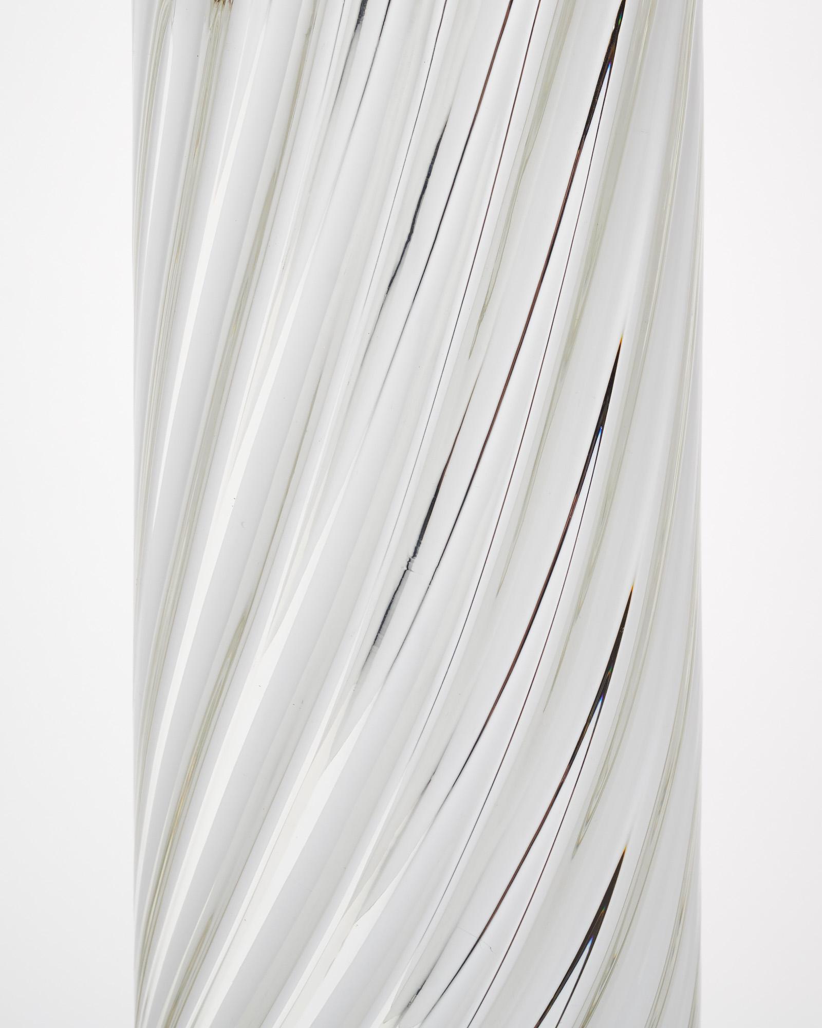 Contemporary Murano Mercury Glass Spiral Lamps For Sale