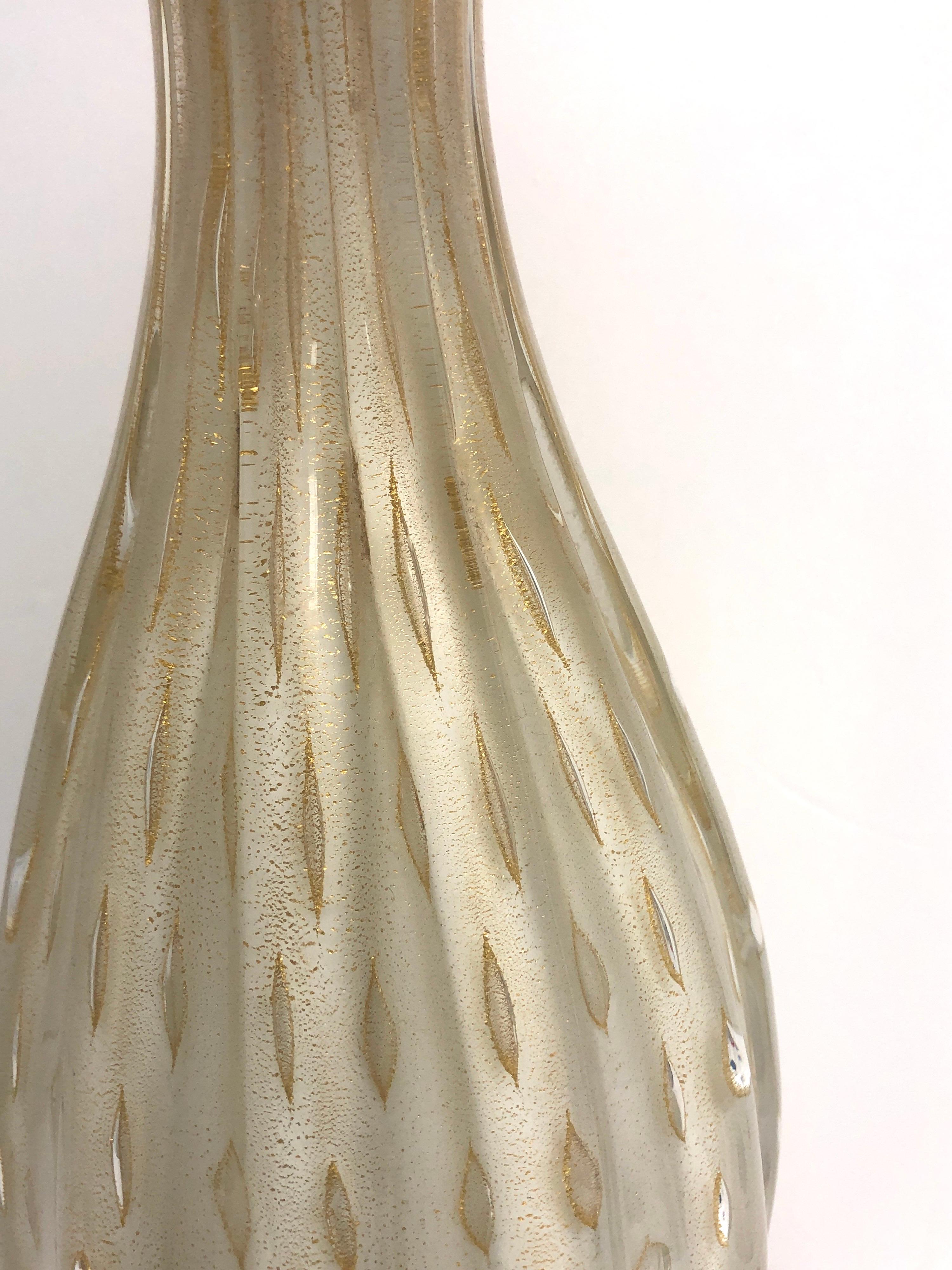 Italian Murano Midcentury Art Glass Table Lamp, 1950s