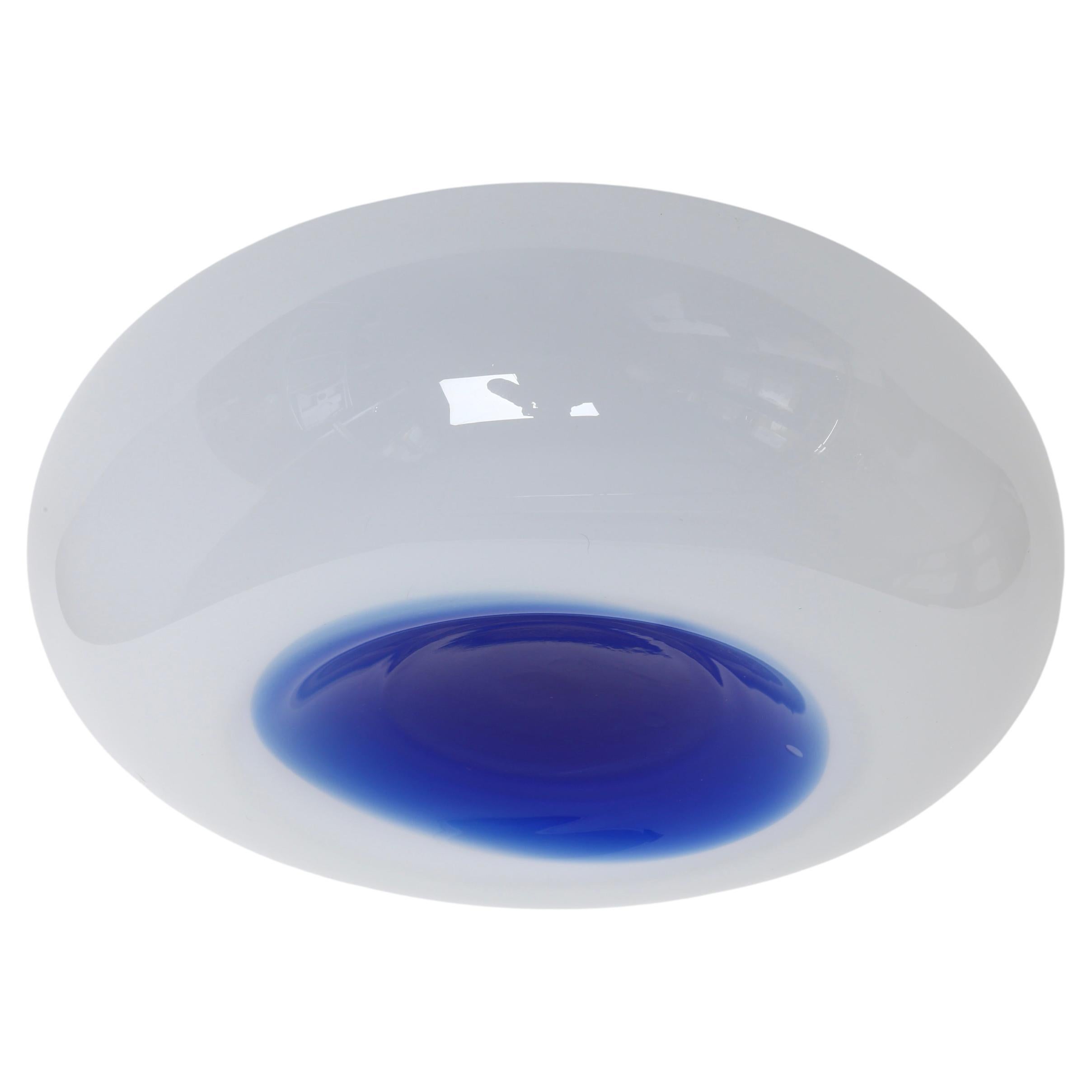 Murano mid-century modern flush mount light, Italy circa 1960s For Sale