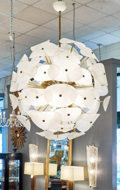 Murano Mid-Century Modern “Lenti” Sputnik Chandelier