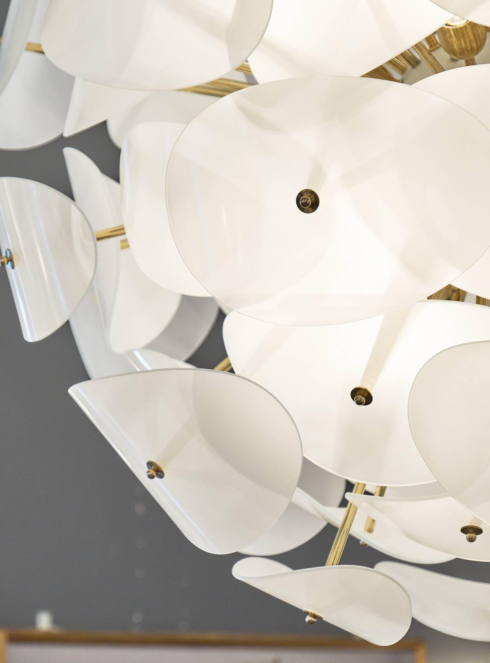 Murano Mid-Century Modern Lenti Sputnik Kronleuchter im Angebot 1