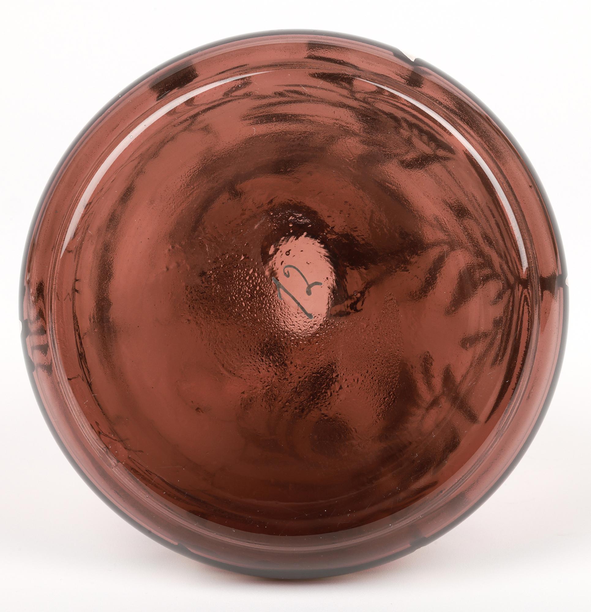 Carafe et verres à liqueur en verre superposé du milieu du siècle à Murano en vente 10