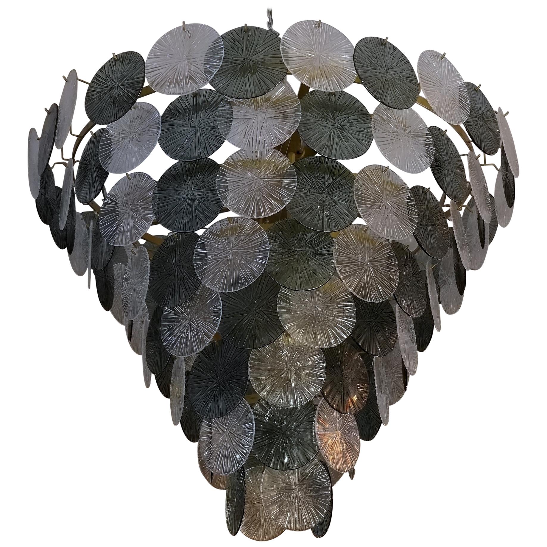 Lustre et pendentif en verre d'art de Murano bleu cobalt du milieu du siècle dernier, 1970