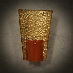 Murano MidCentury Glass and Brass Wall Light and Sconces, 1980