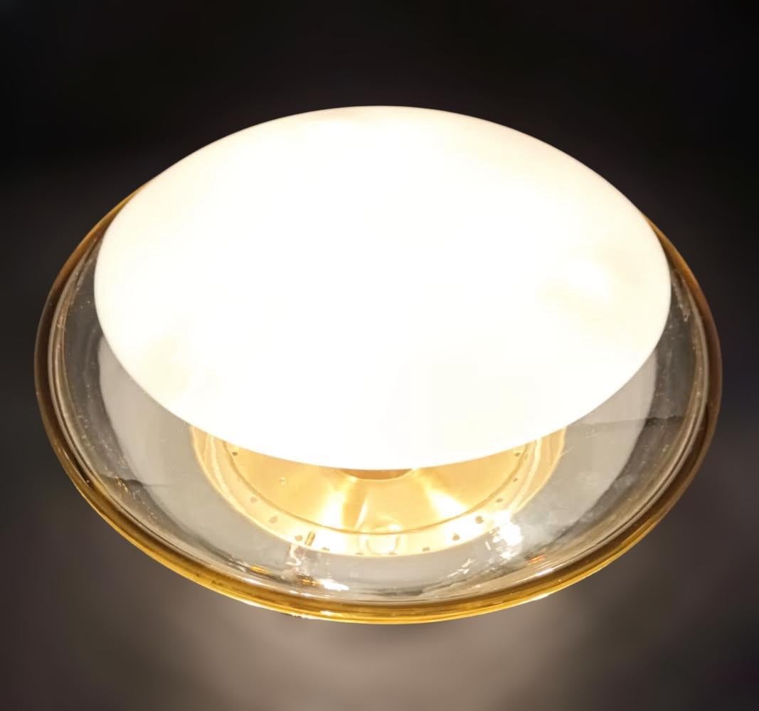 Murano Milky White Flush Mount In Good Condition For Sale In Los Angeles, CA
