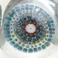 Murano Millefiori Flower Mosaic Mandala Circles Italian Art Glass Sculpture