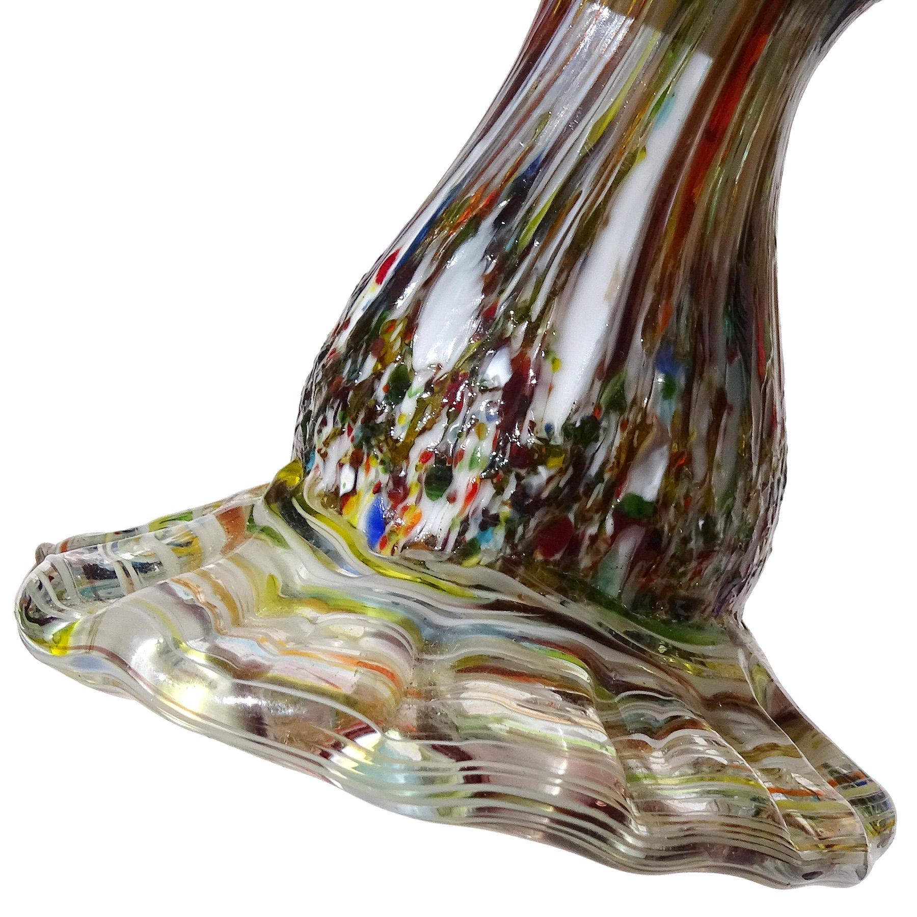 Murano Millefiori Blumen Italienische Kunst Glas Pilz Fliegenpilz Briefbeschwerer im Angebot 1