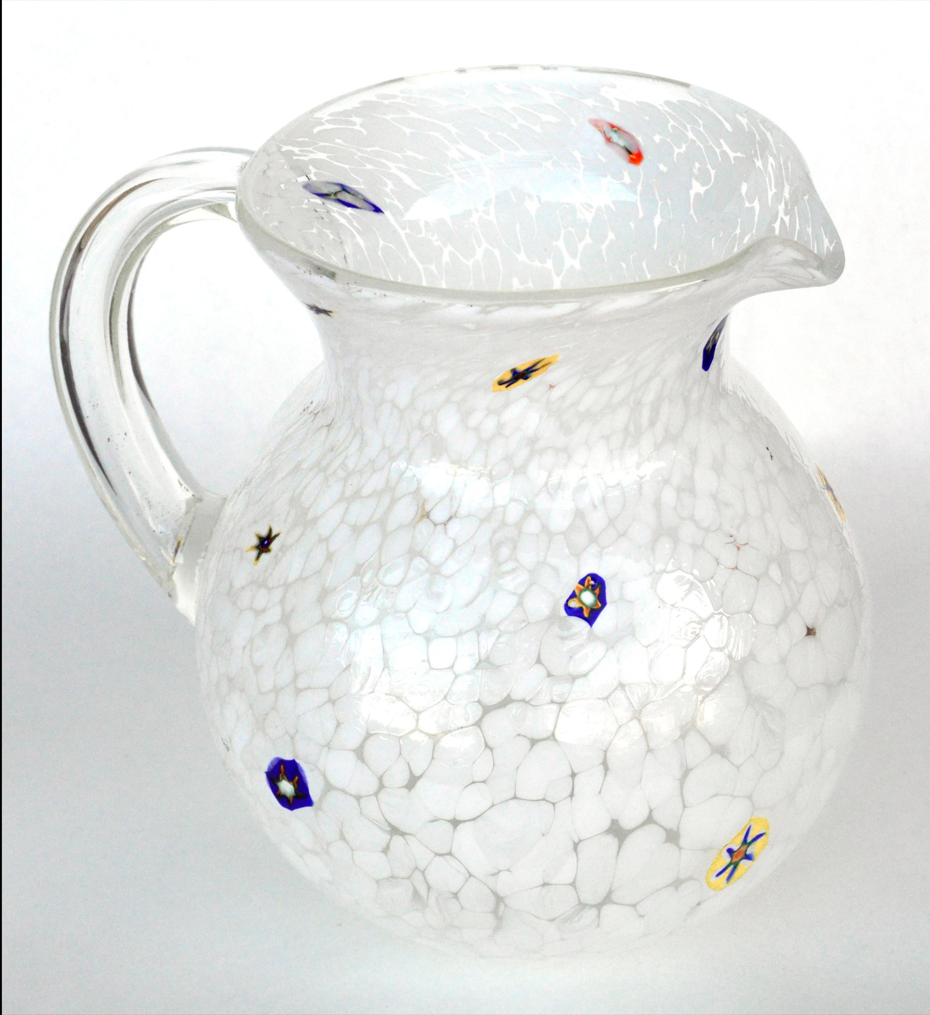 murano glass water pitcher