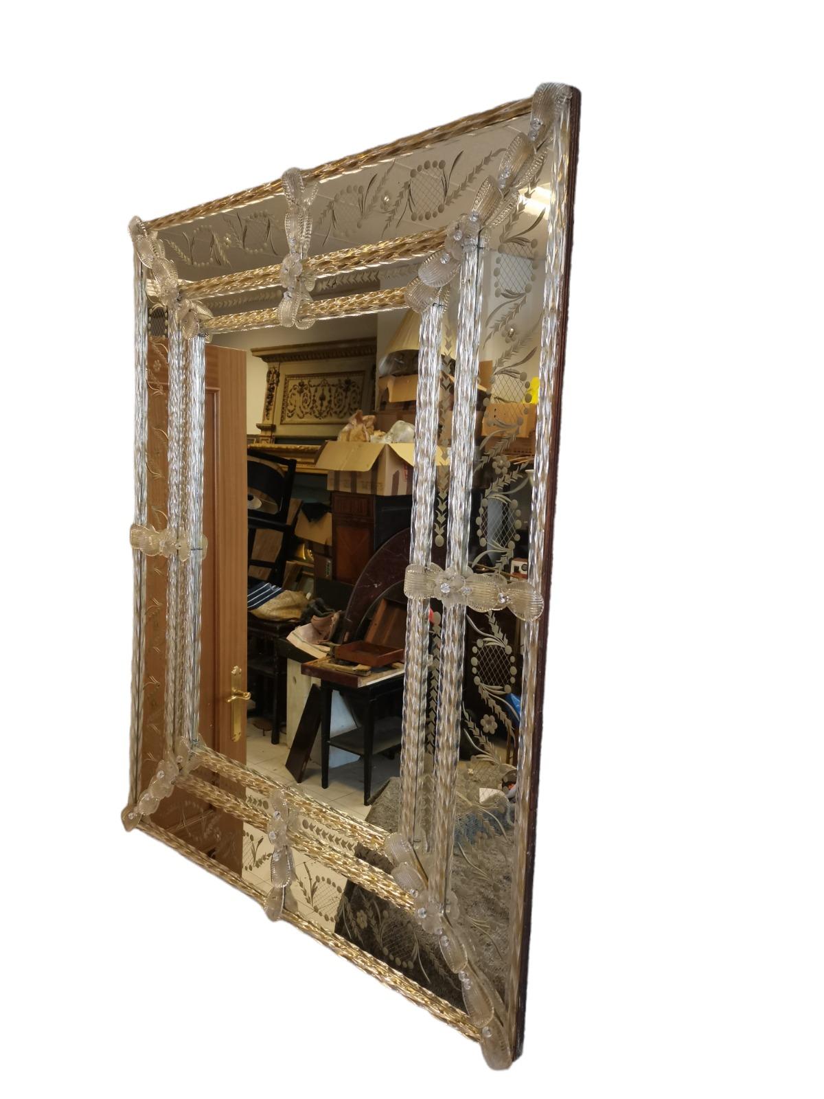 Murano Mirror from 70 S Italy 20th Century For Sale 2