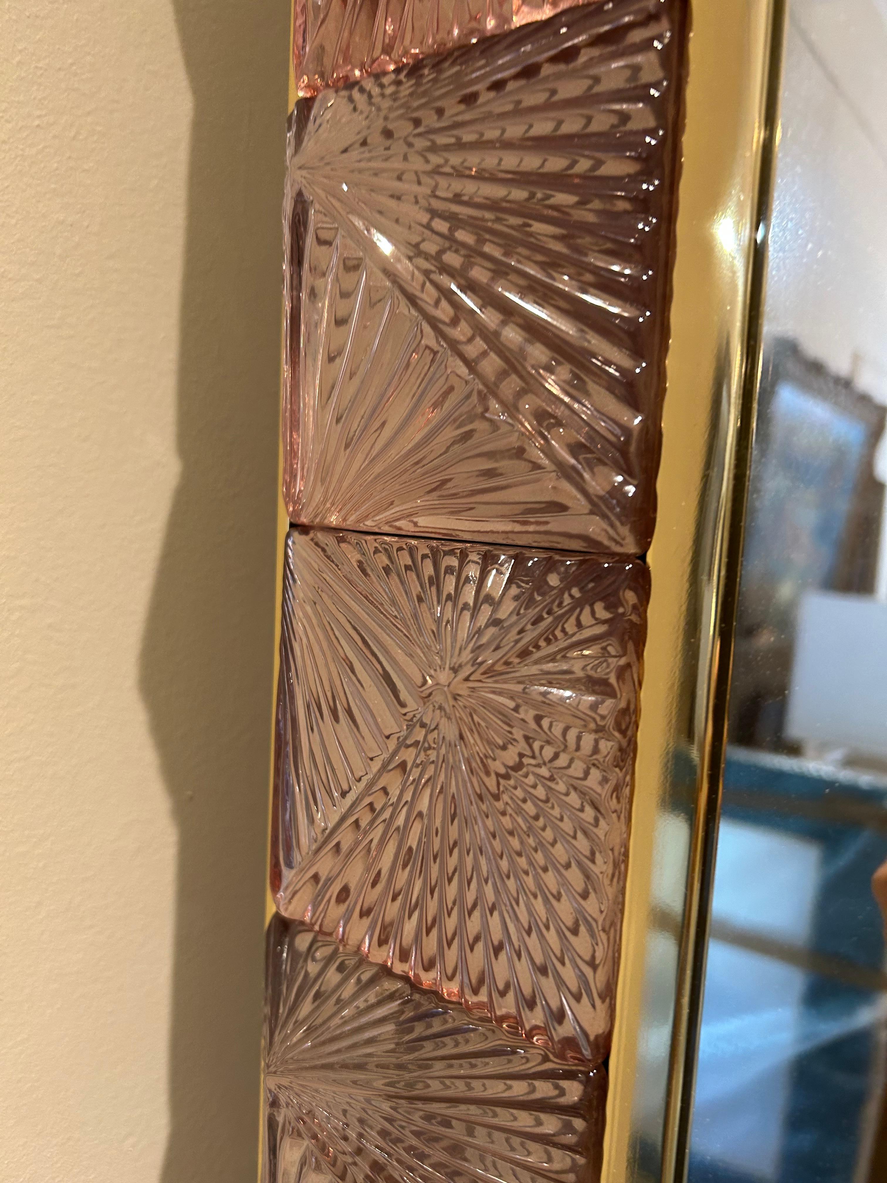 Other Murano Mirror, Modernist, Mauve For Sale