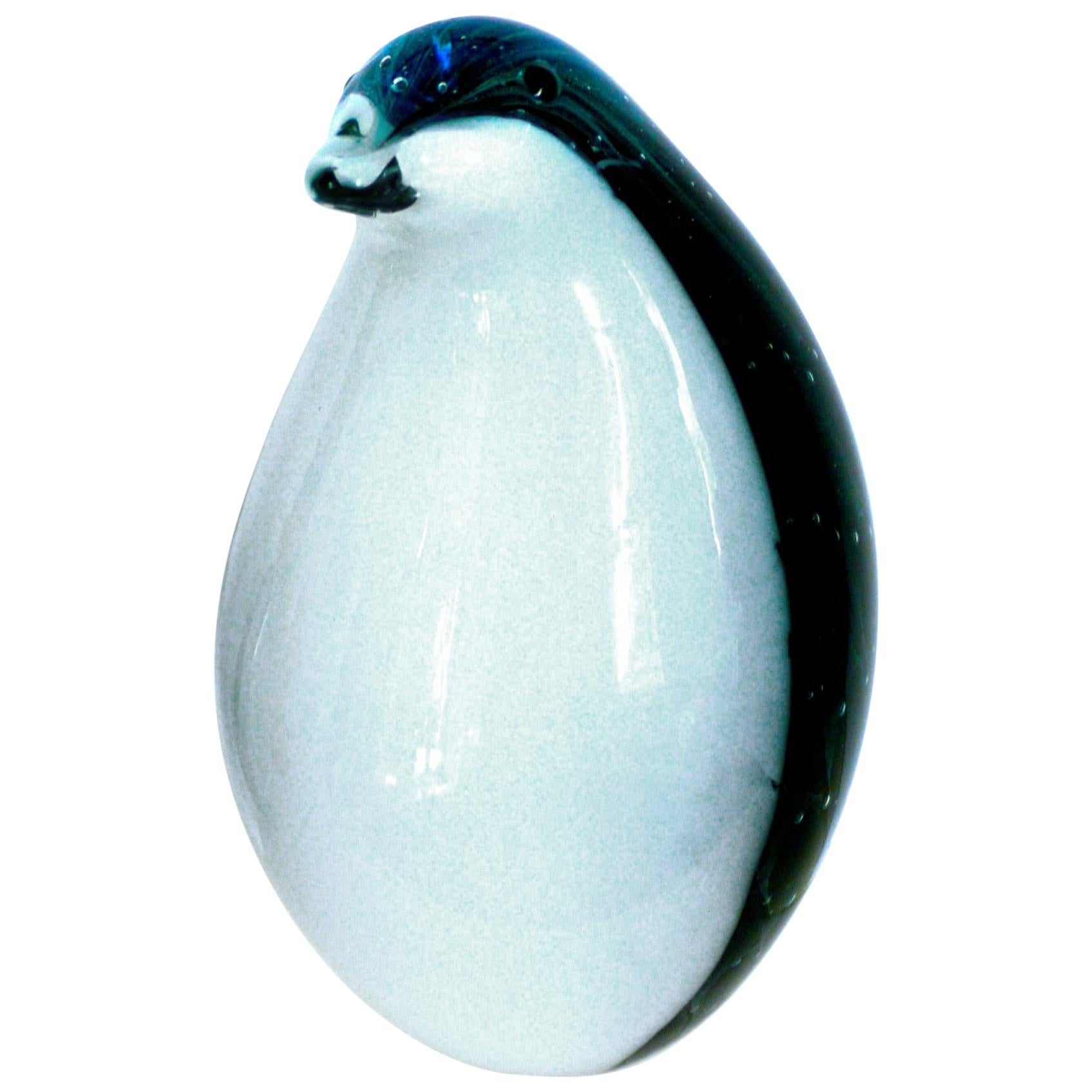 Murano Modernist Penguin Figurine Archimede Seguso Art Vitra 1969 Sommerso For Sale