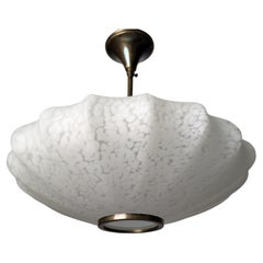 Lámpara de techo de cristal moteado de Murano, Italia, años 60