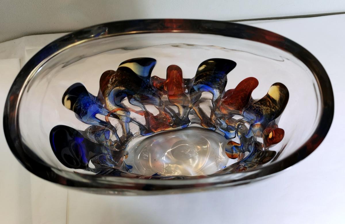 Italian 21th Century Murano Multi-Color Glass Vase