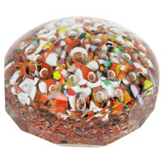 Murano Multicolor Art Glass Paperweight