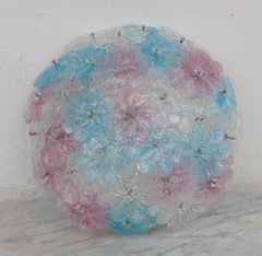 Plafoniera multicolore di Murano Flower di Seguso per Venini, Italia, anni '60