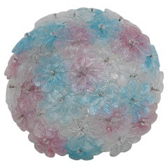 Plafoniera multicolore di Murano Flower di Seguso per Venini, Italia, anni '60