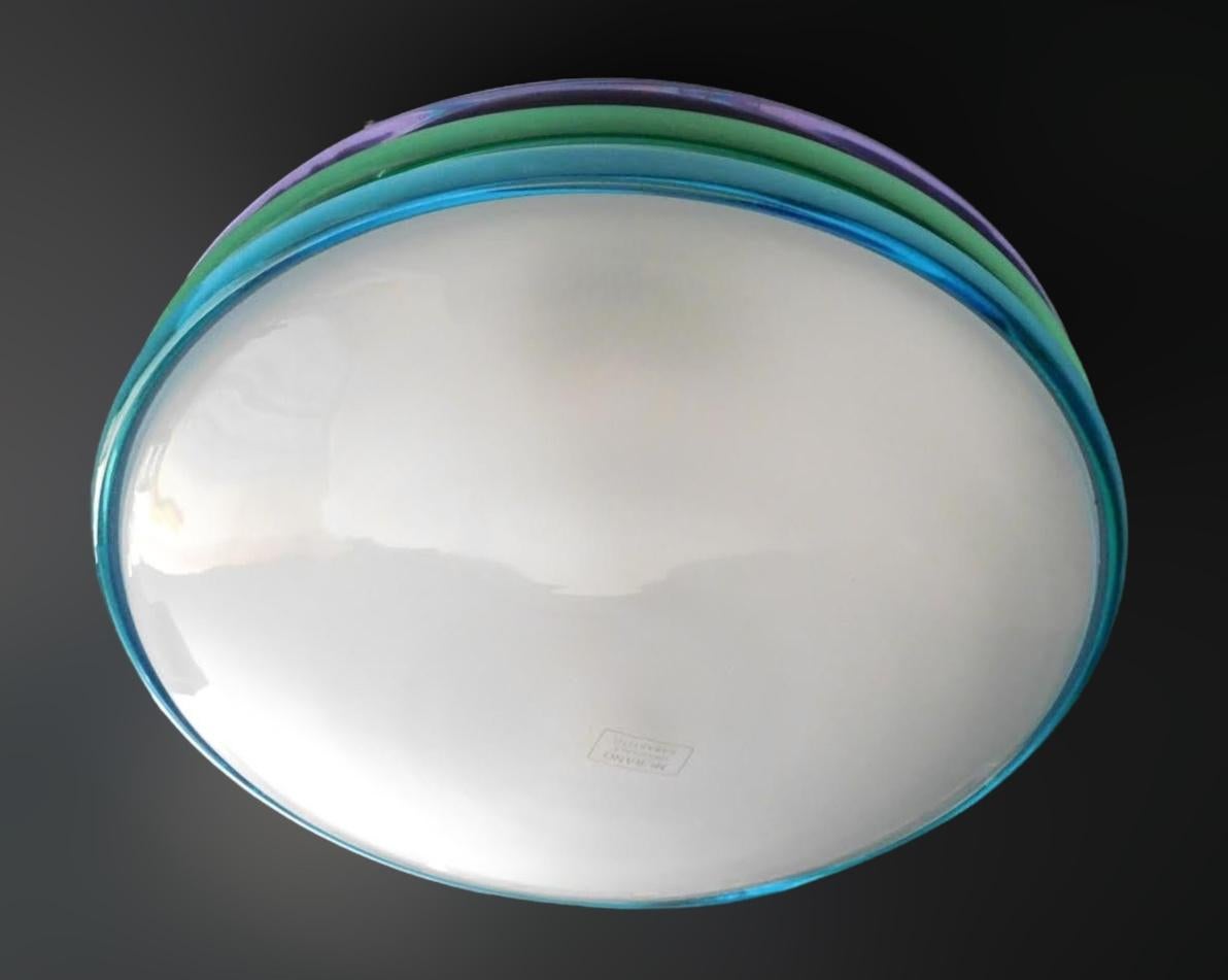 Mid-Century Modern Murano Multicolor Flush Mount For Sale