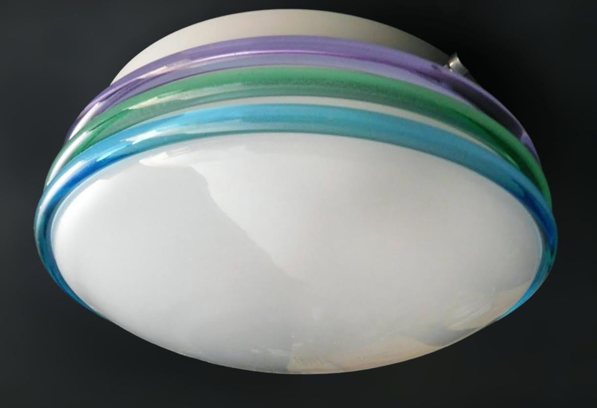 Murano Multicolor Flush Mount In Good Condition For Sale In Los Angeles, CA