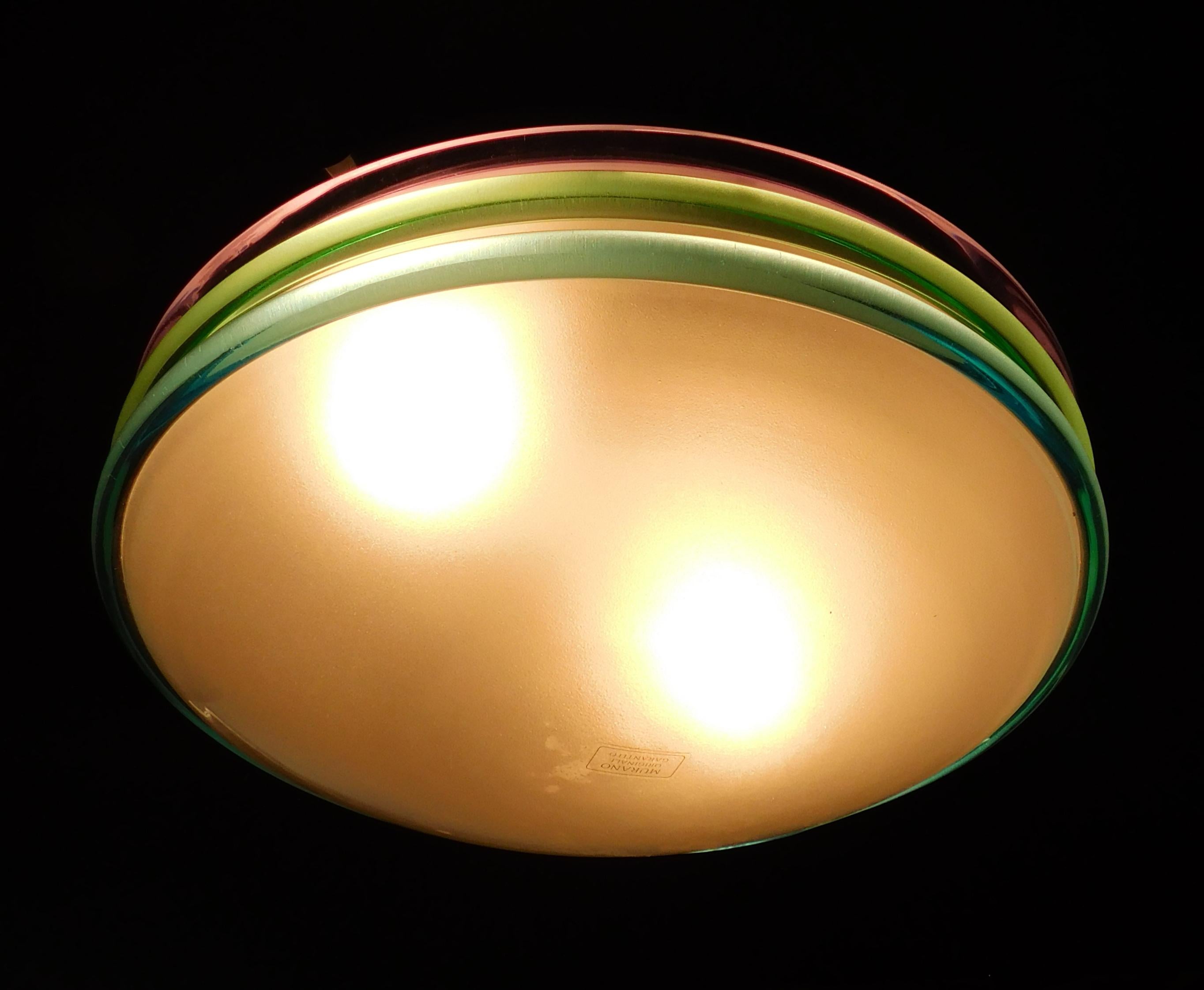 Murano Multicolor Flush Mount For Sale 1