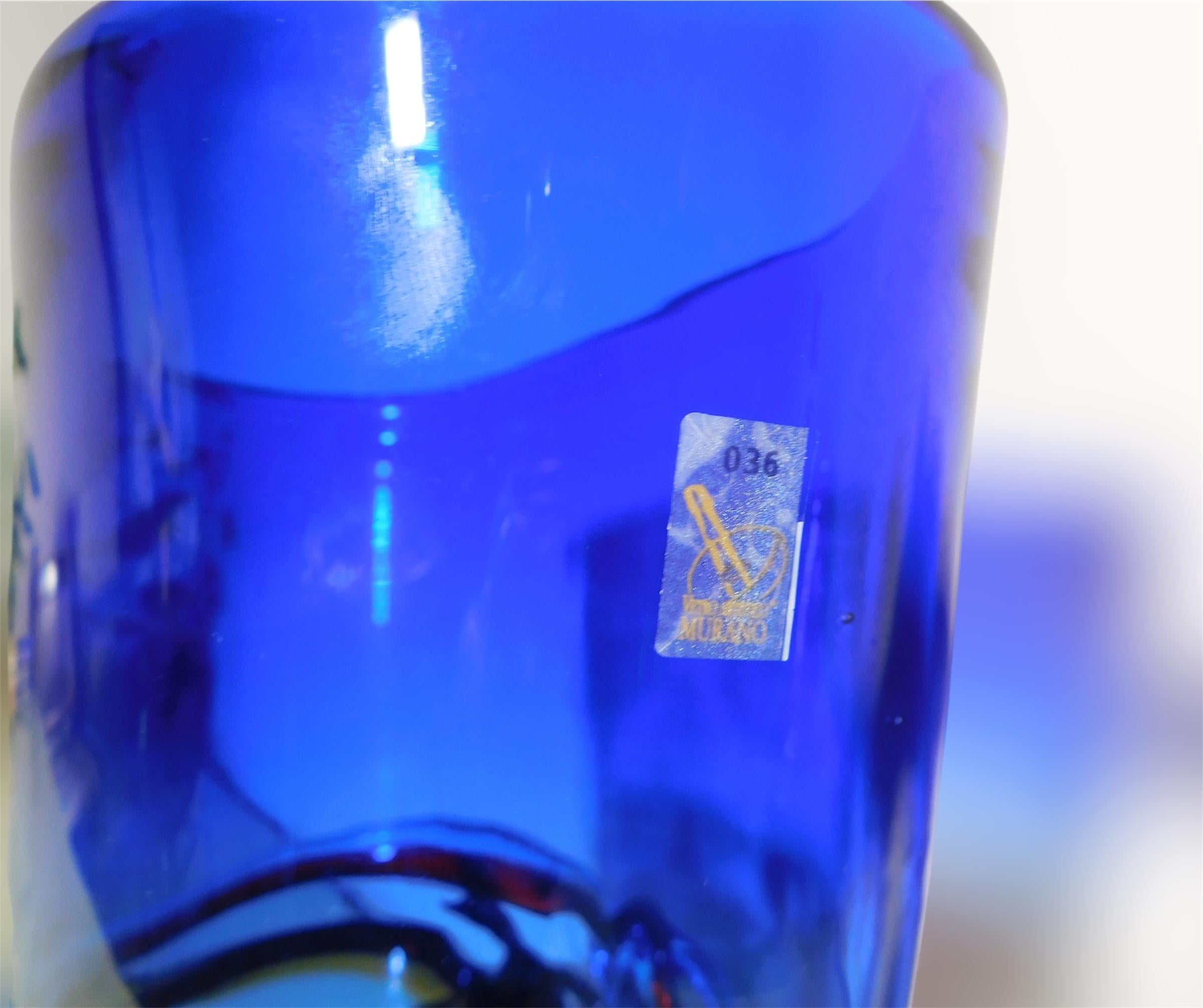 Murano Multicolor Vase by Giuliano Busato In condizioni buone in vendita a Los Angeles, CA